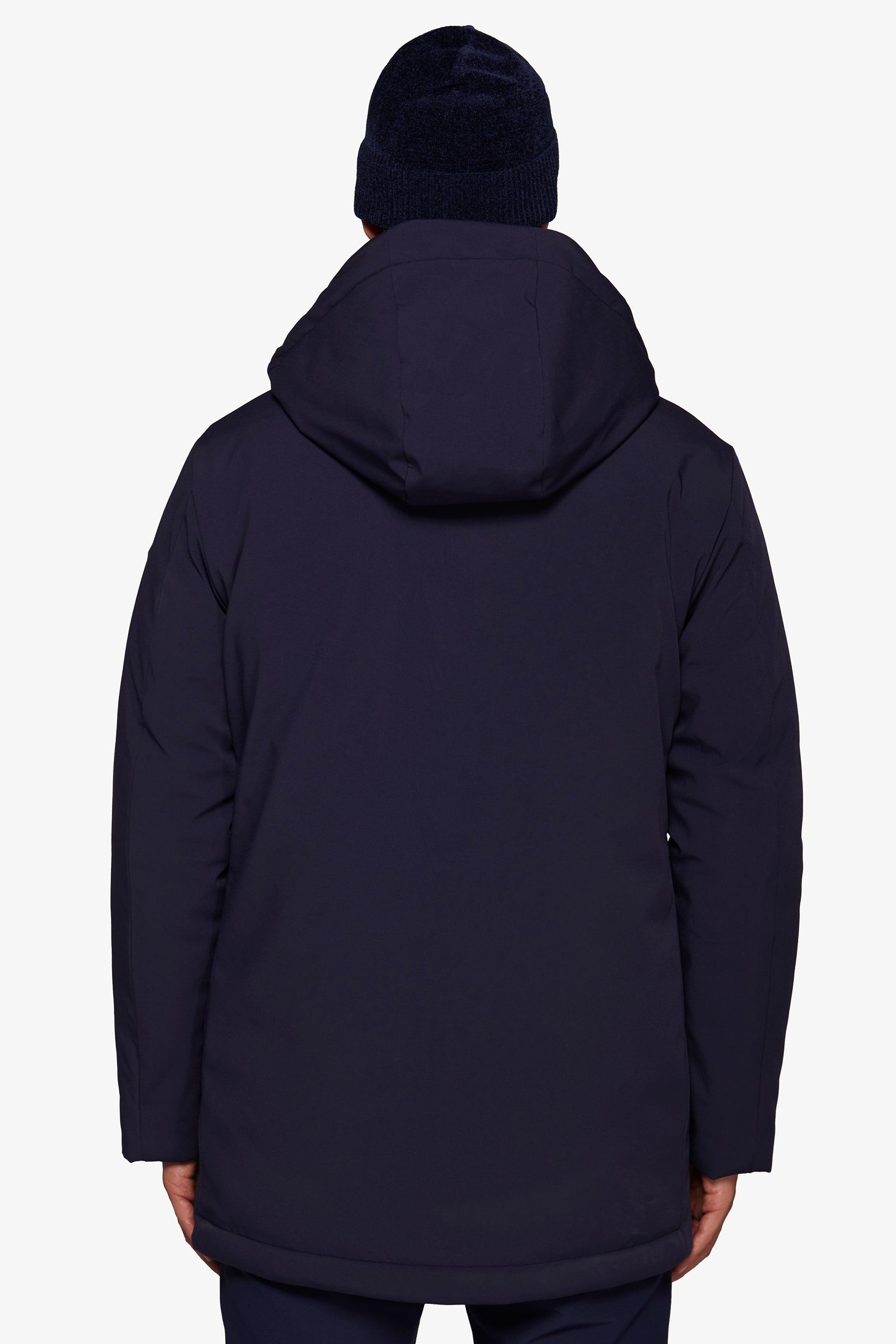 Giubbotto parka tecnico lungo DNJ blu-Dan John