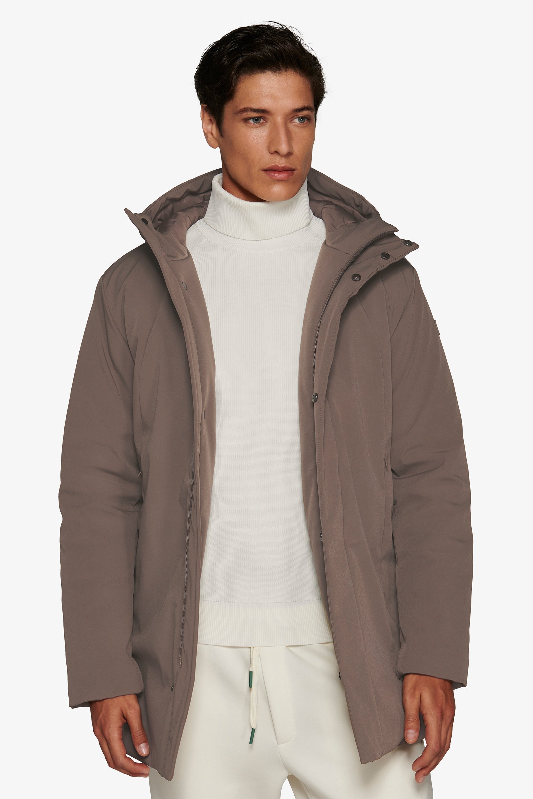 Giubbotto parka tecnico lungo DNJ fango-Dan John