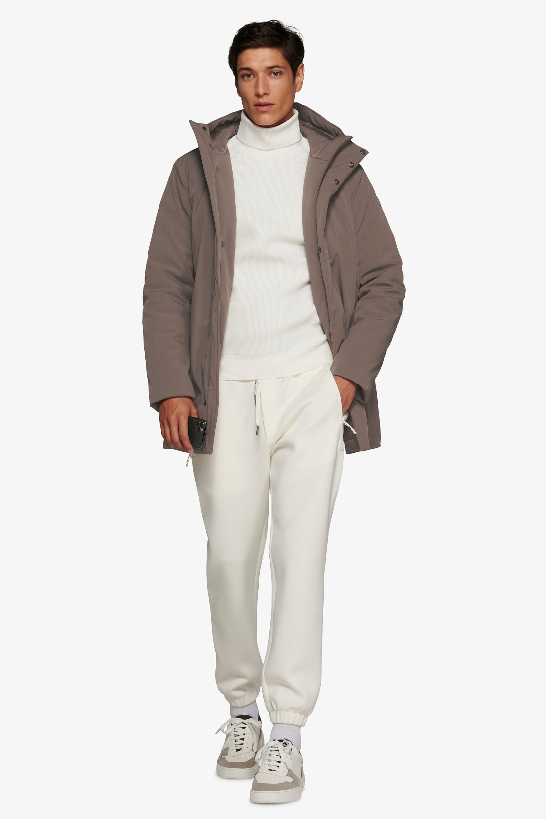 Giubbotto parka tecnico lungo DNJ fango-Dan John