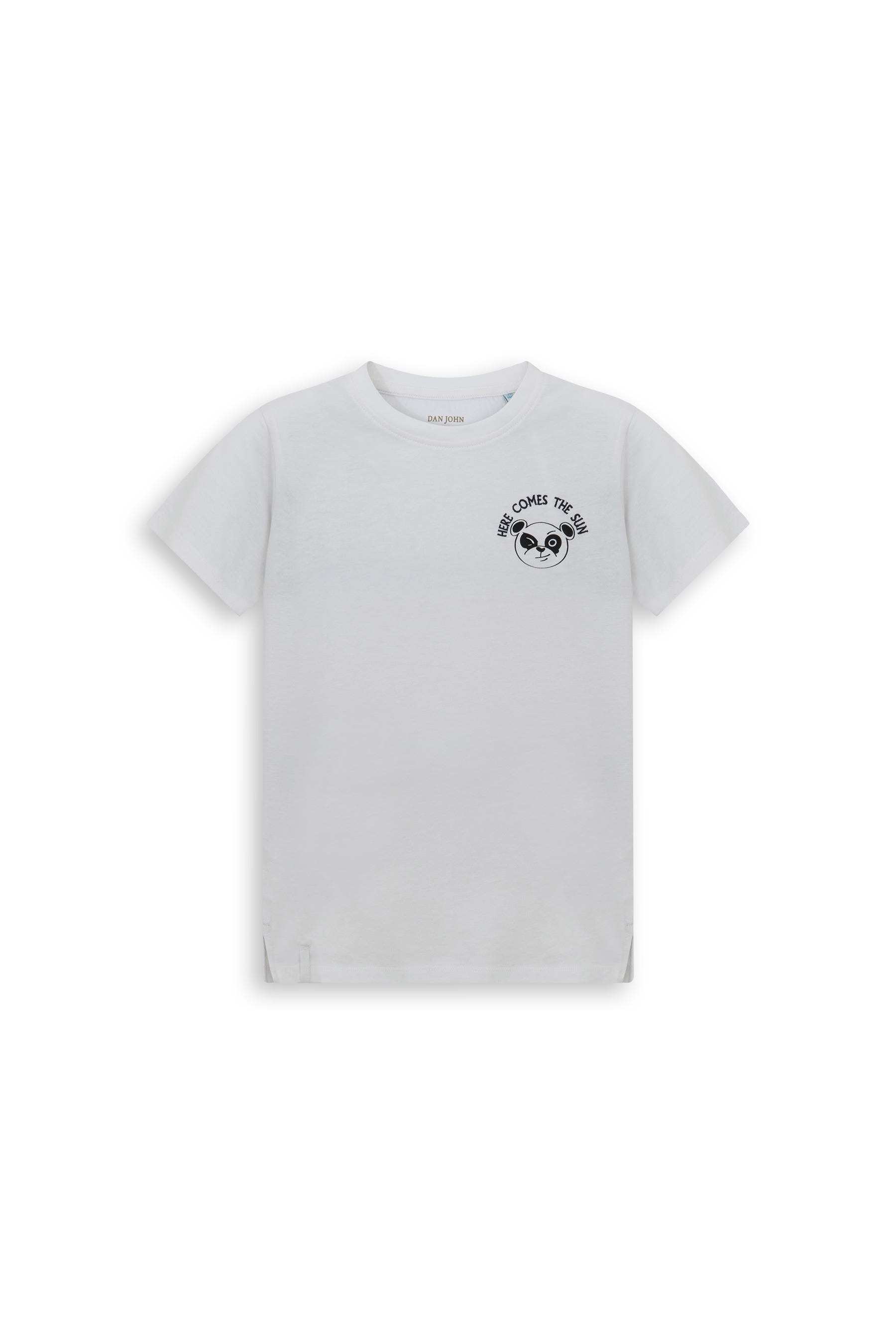 T-shirt basic bianca con stampa Kids