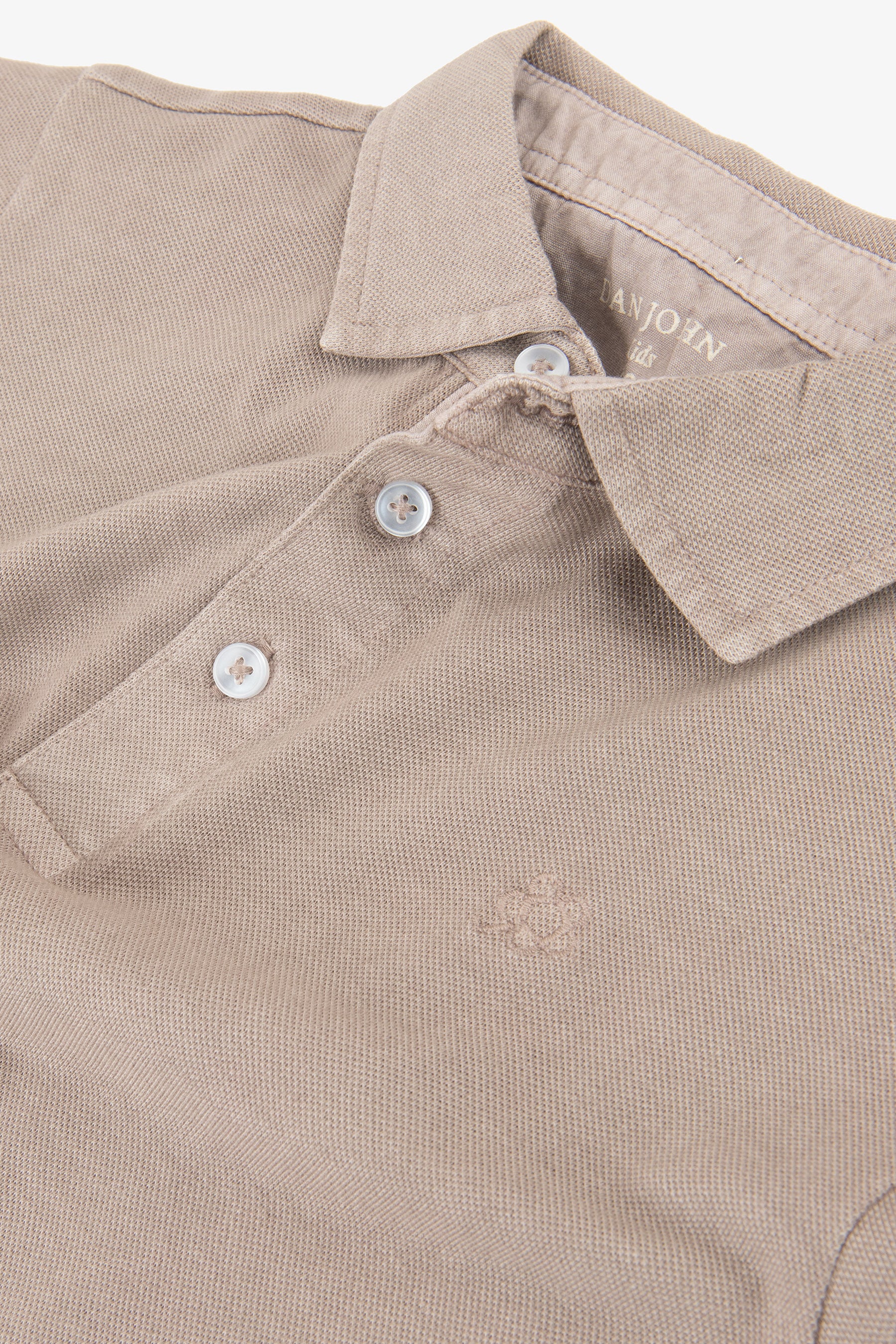 KIDS Taupe piqué polo shirt