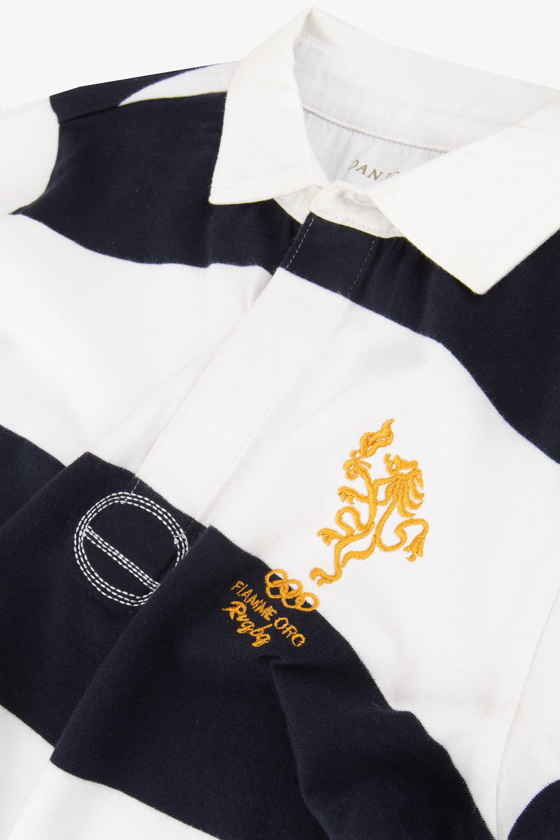 Polo a righe blu Kids Dan John x Fiamme Oro Rugby