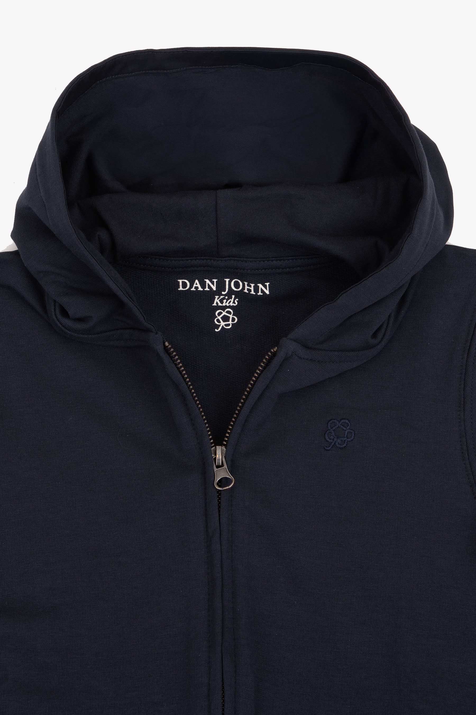 Felpa full zip con cappuccio blu Kids