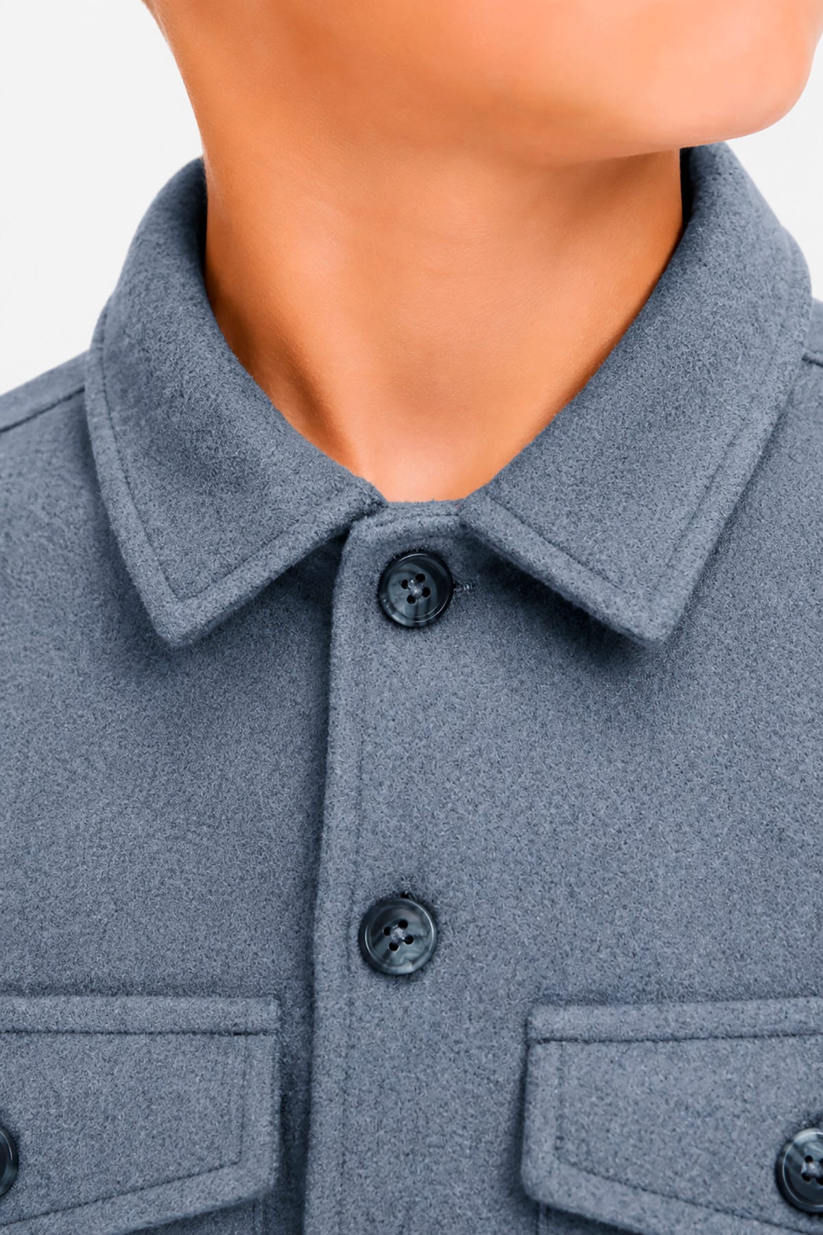 Overshirt misto lana carta da zucchero Kids