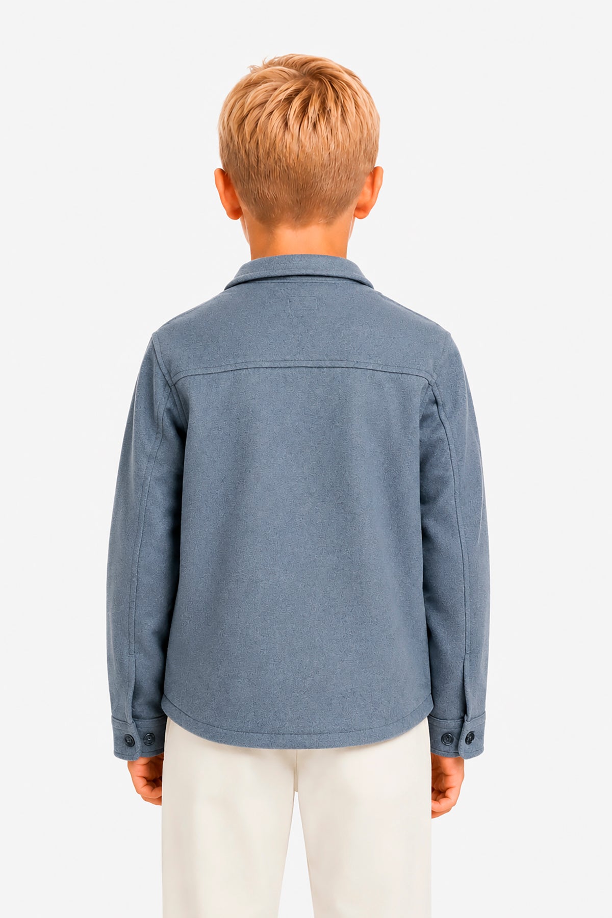 Overshirt misto lana carta da zucchero Kids
