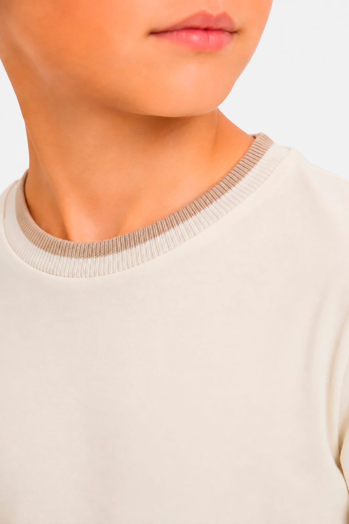 T-shirt in cotone jersey panna Kids