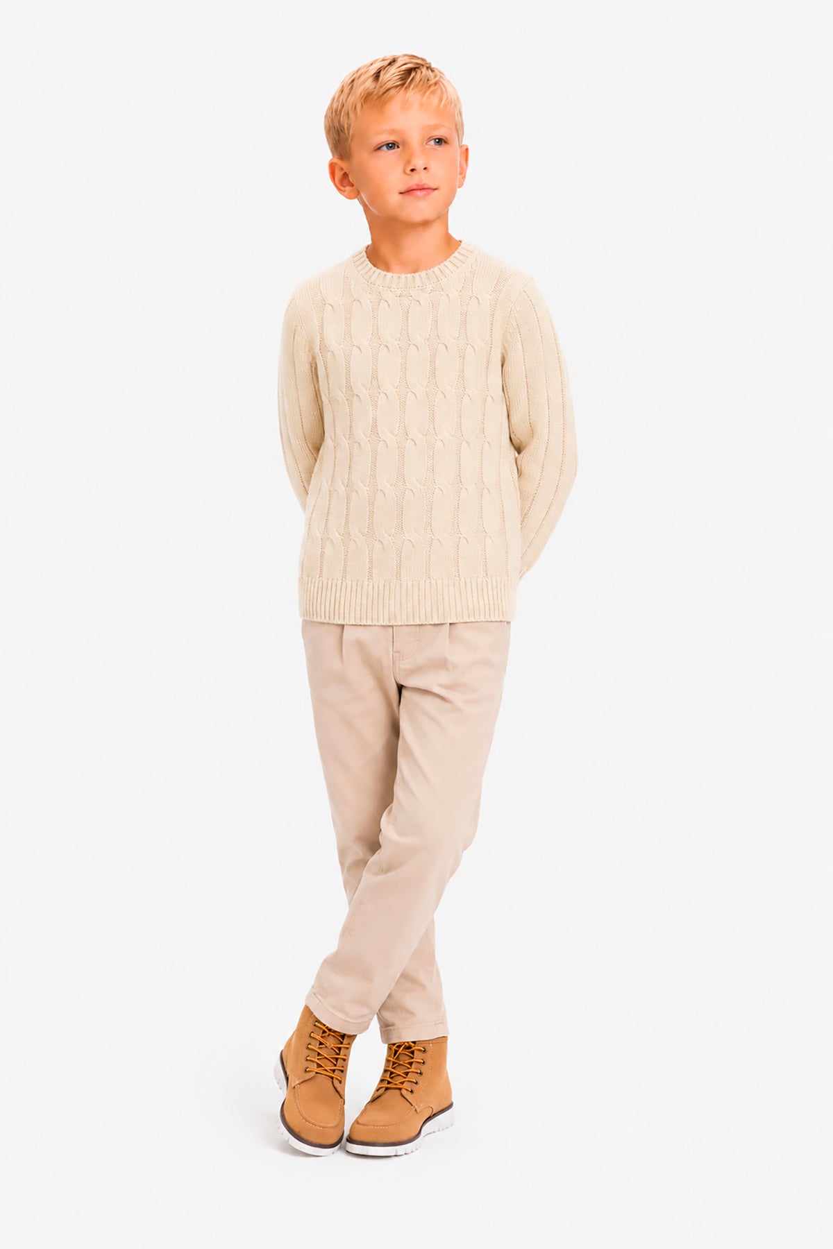 Maglia girocollo treccia corda Kids