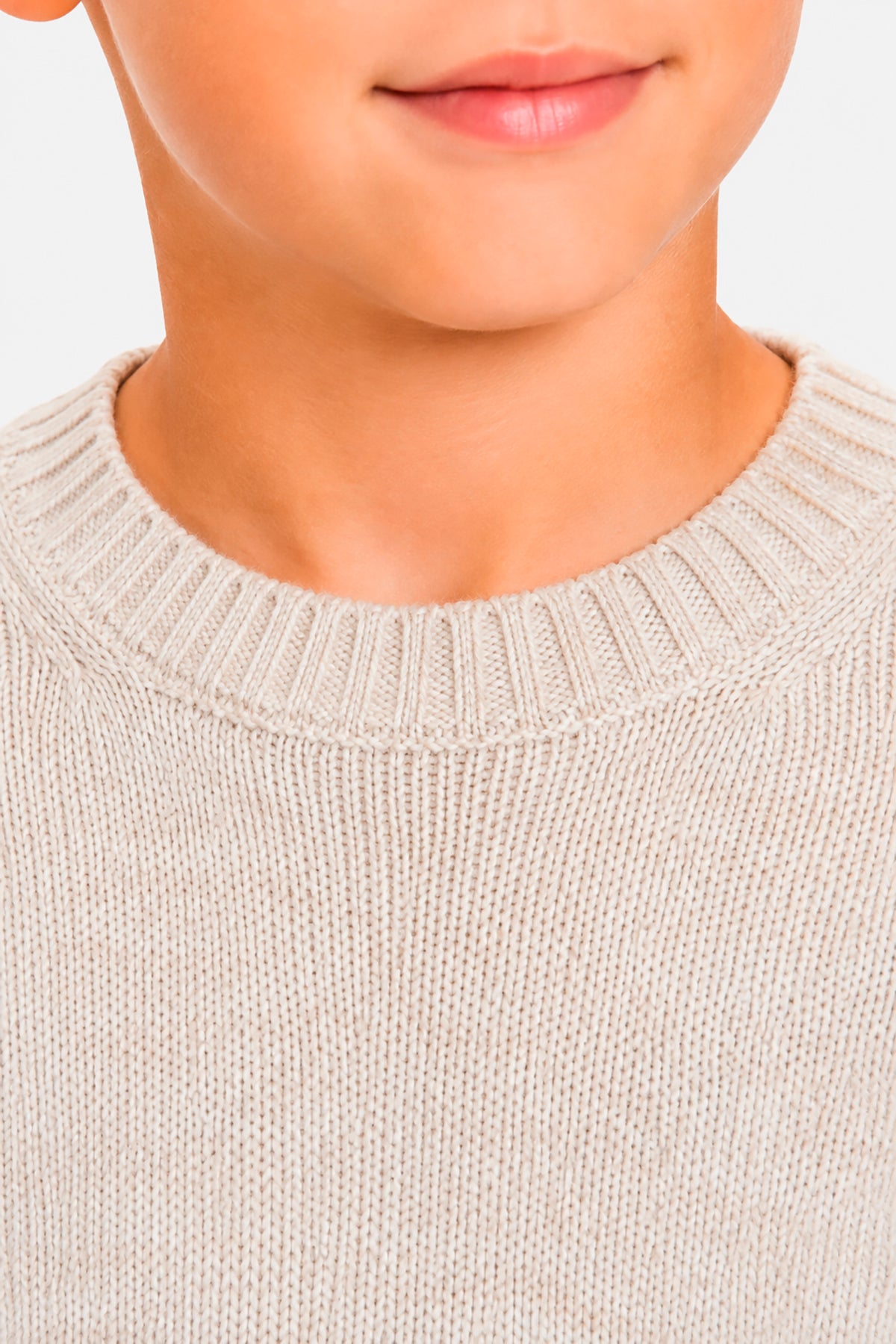 Maglia girocollo mouline' corda Kids