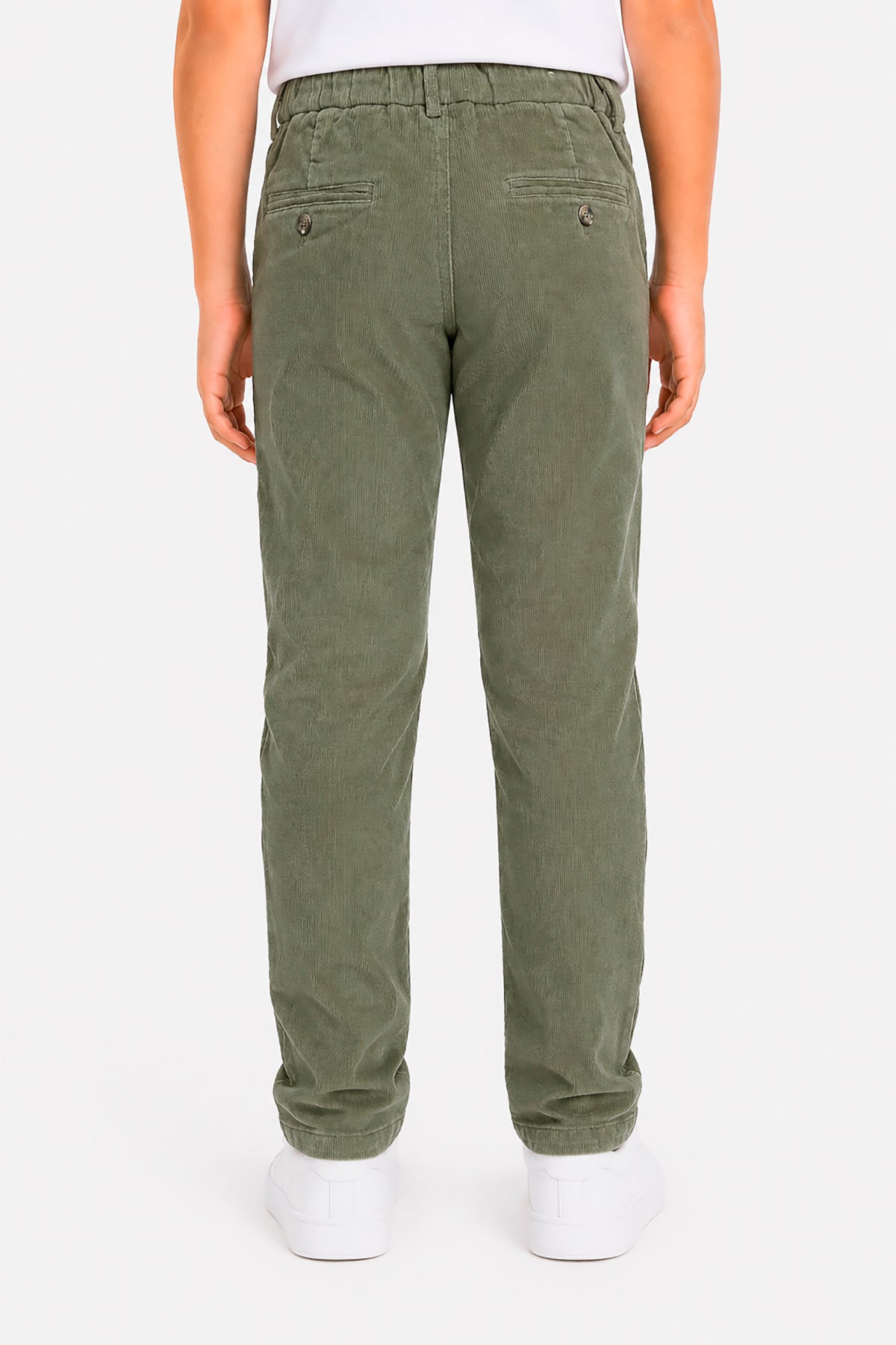 Pantaloni velluto millerighe regular oliva Kids