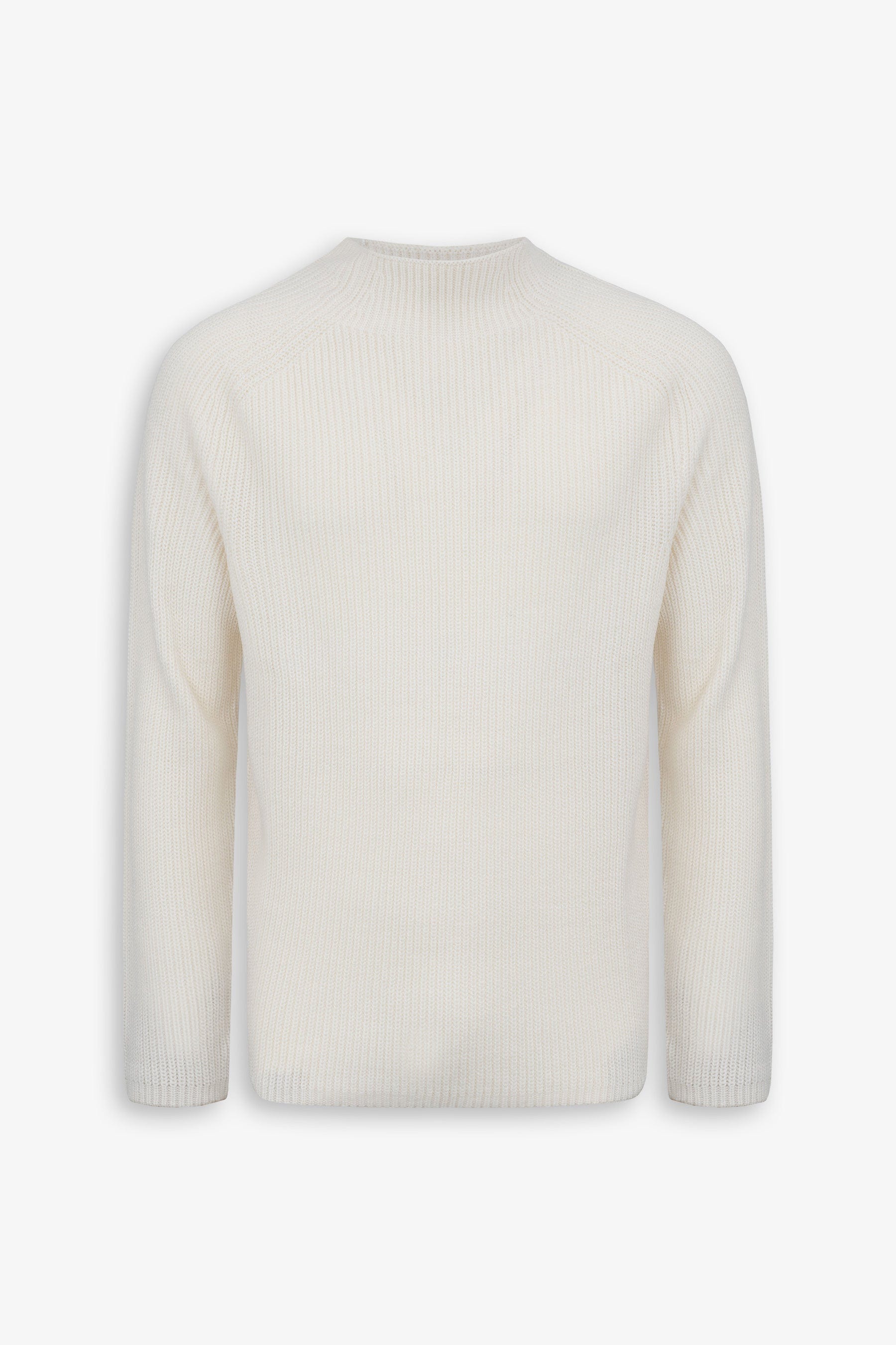 Maglia collo vulcano punto pannocchia panna-Dan John
