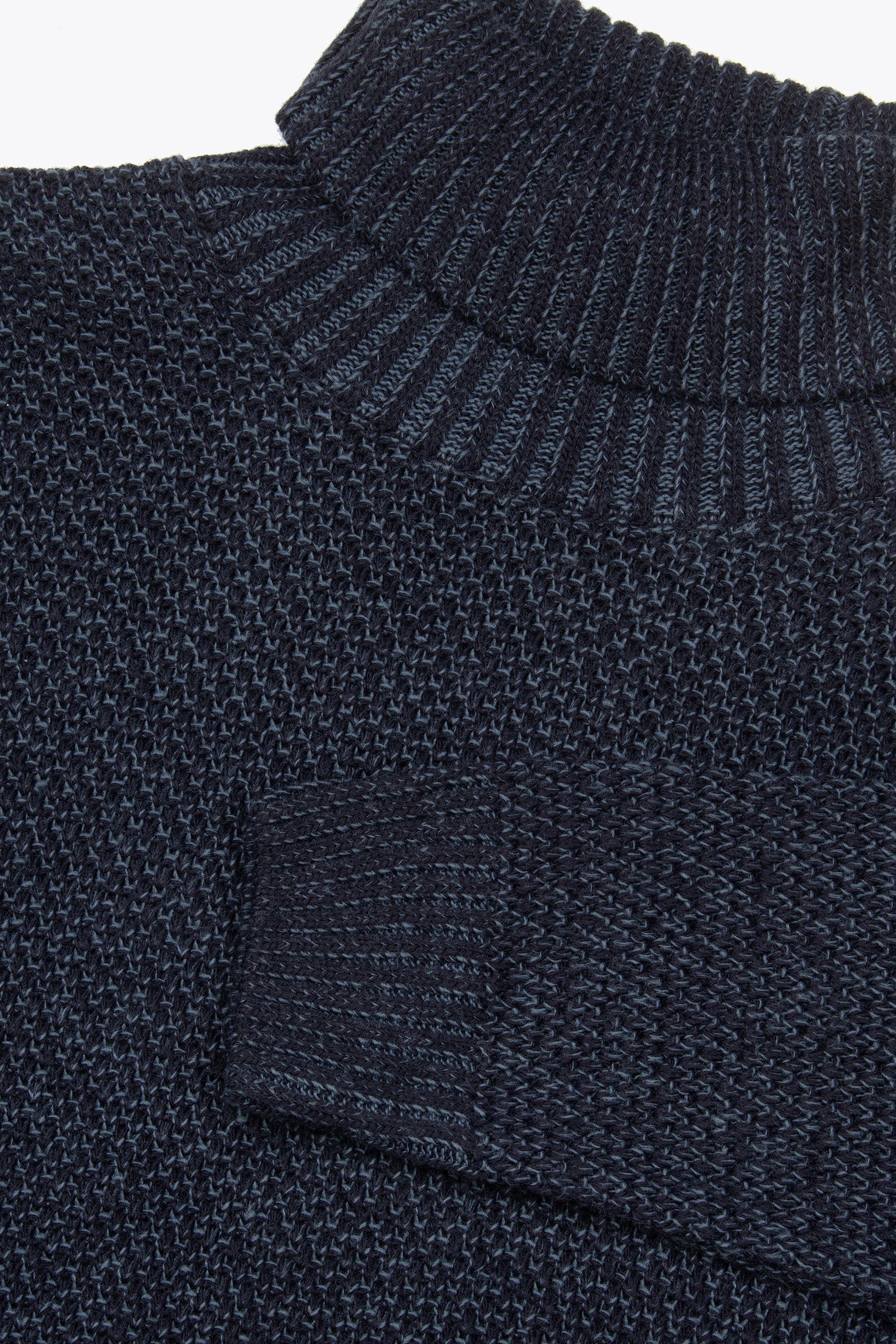 Maglia dolcevita armaturata bicolore blu-Dan John