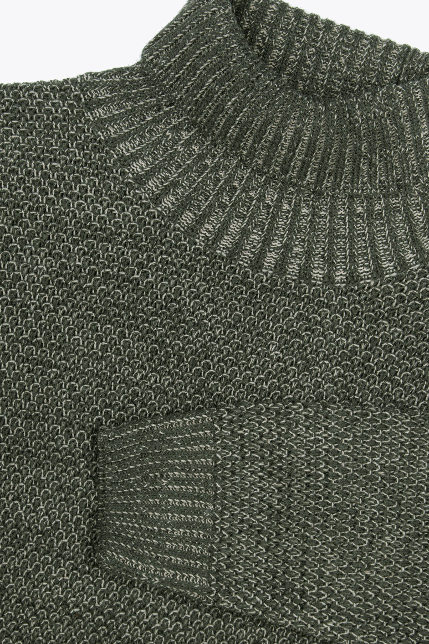 Maglia dolcevita armaturata bicolore verde-Dan John