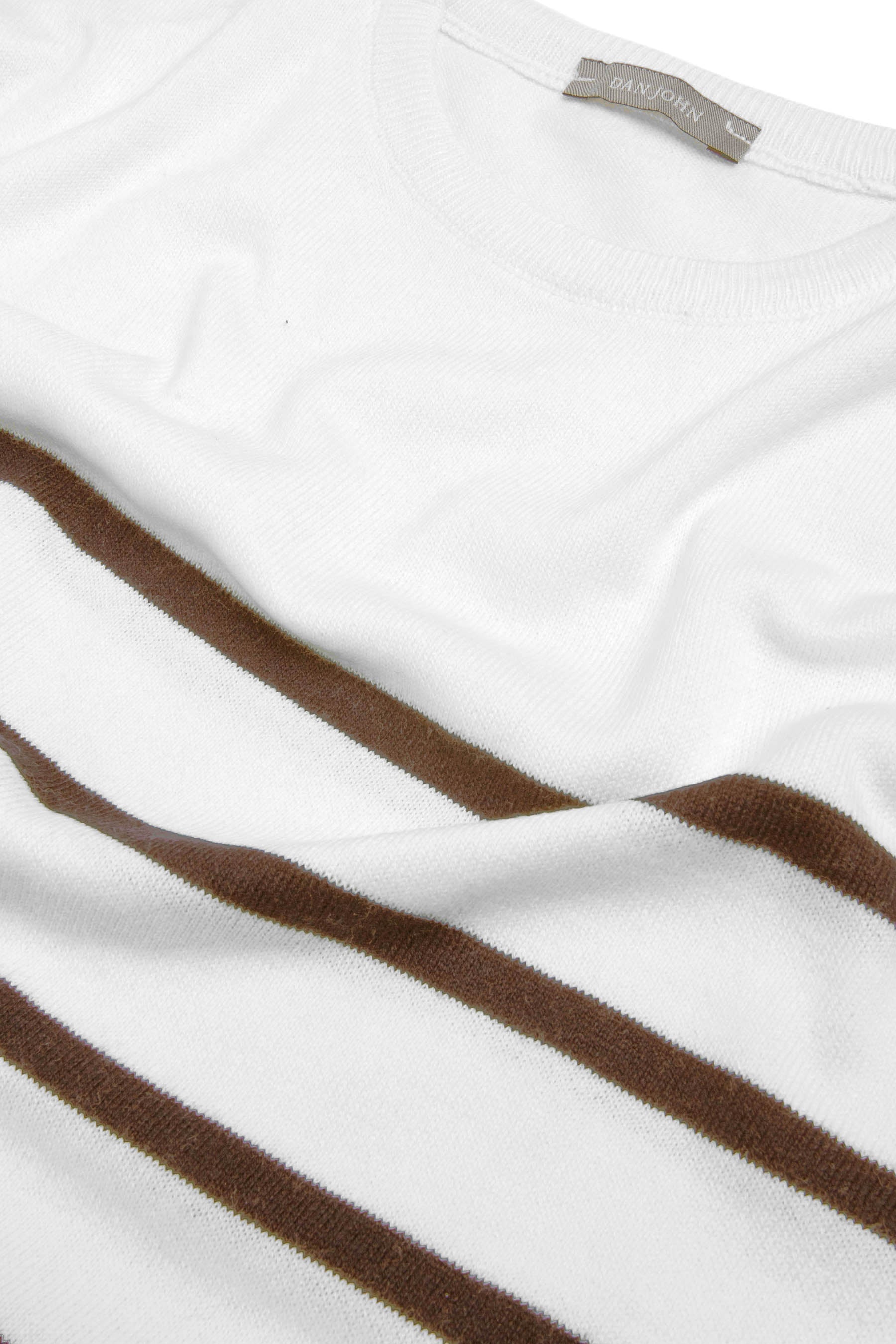 Maglia girocollo a righe biscotto-Dan John