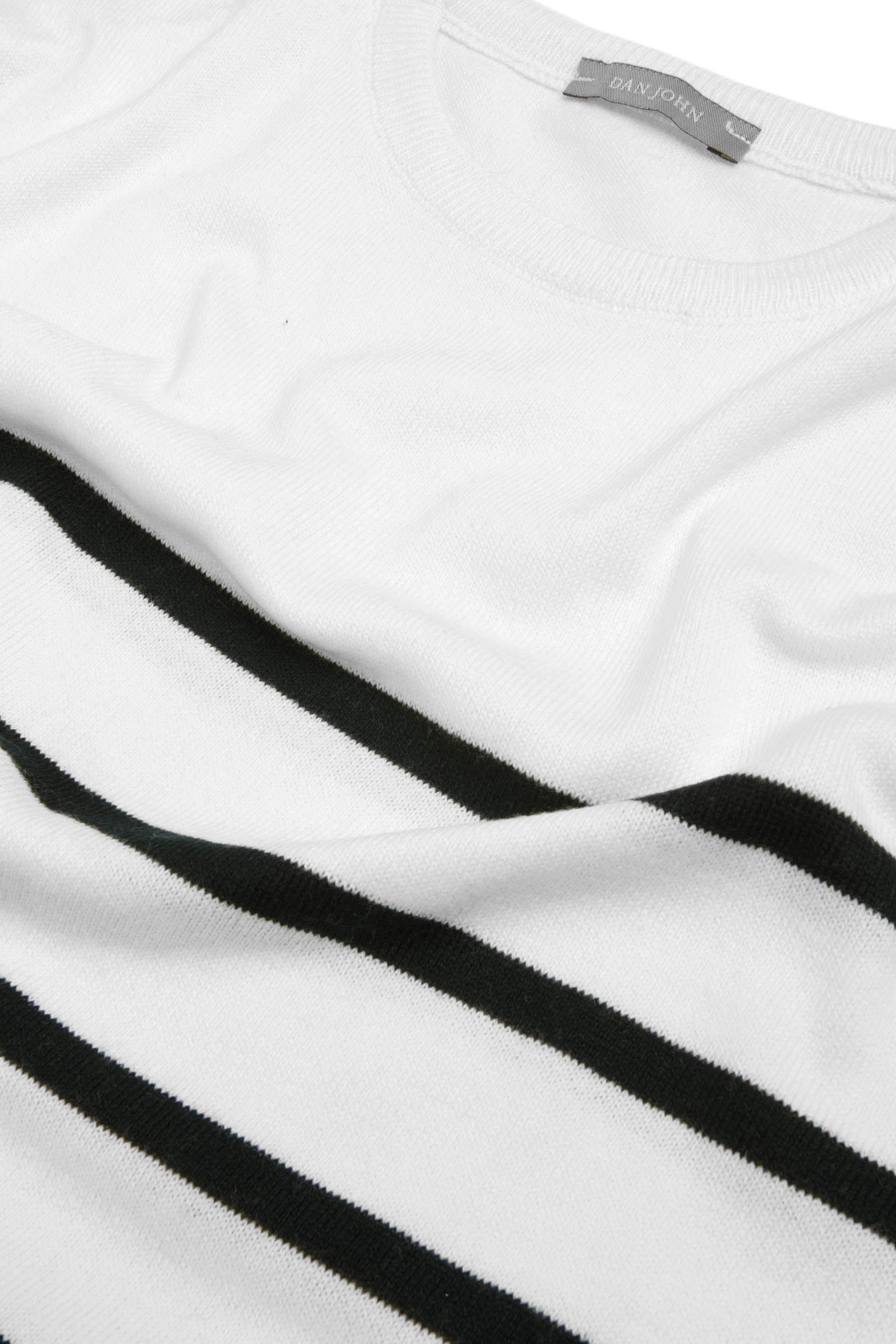 Maglia girocollo a righe blu-Dan John