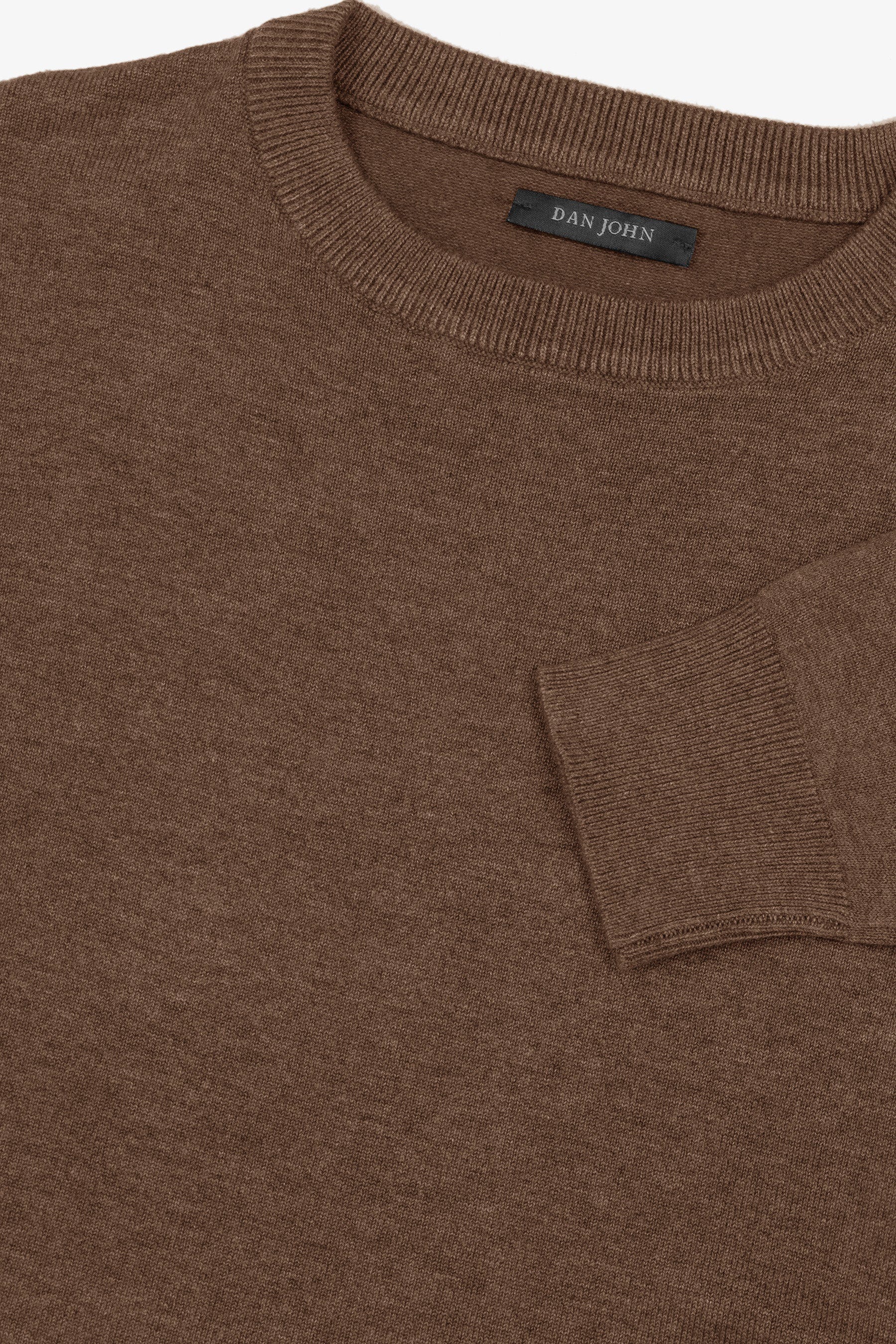 Maglia girocollo basic cammello-Dan John
