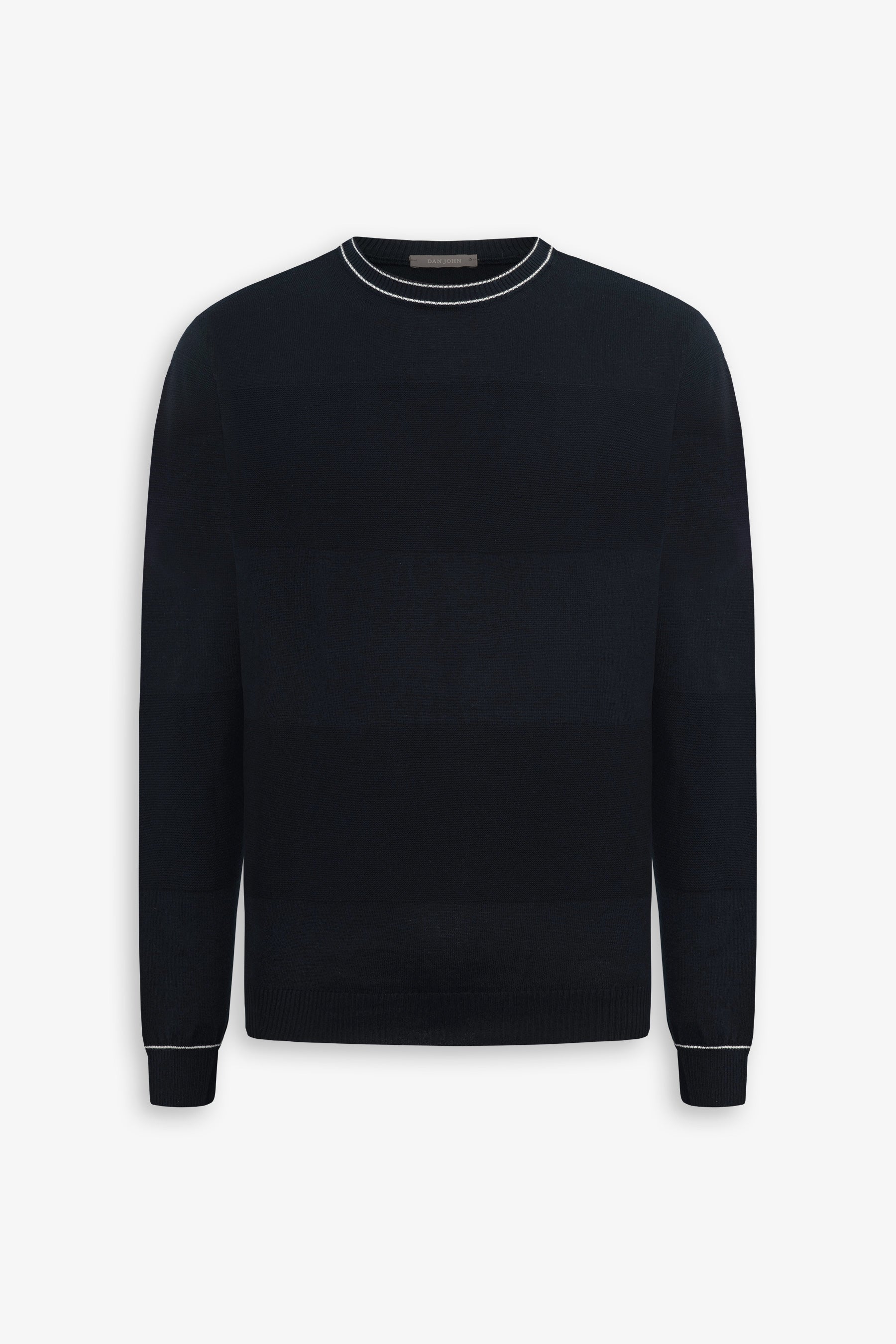 Maglia girocollo color block blu-Dan John