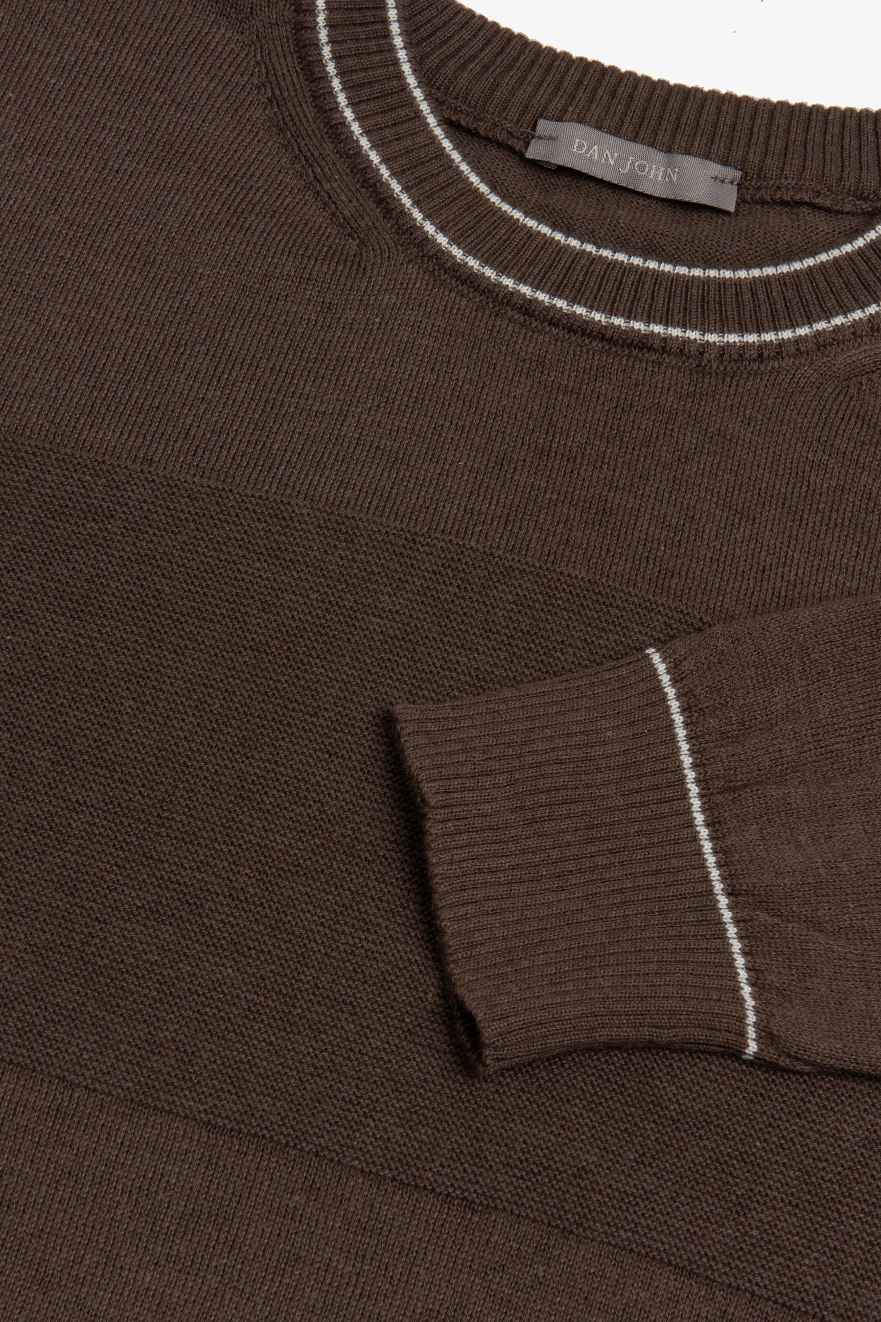 Maglia girocollo color block terra-Dan John