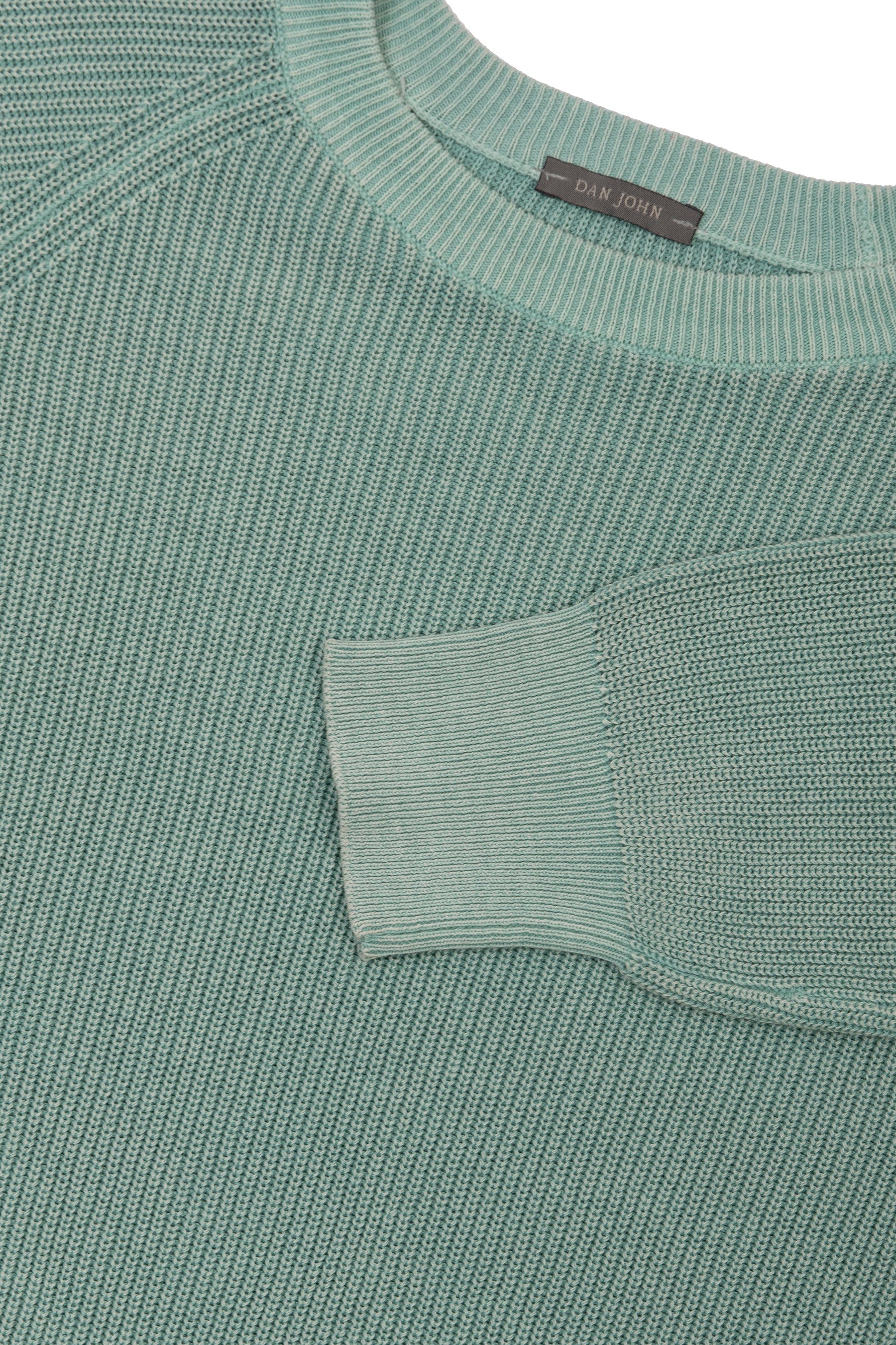 Maglia girocollo costina menta-Dan John