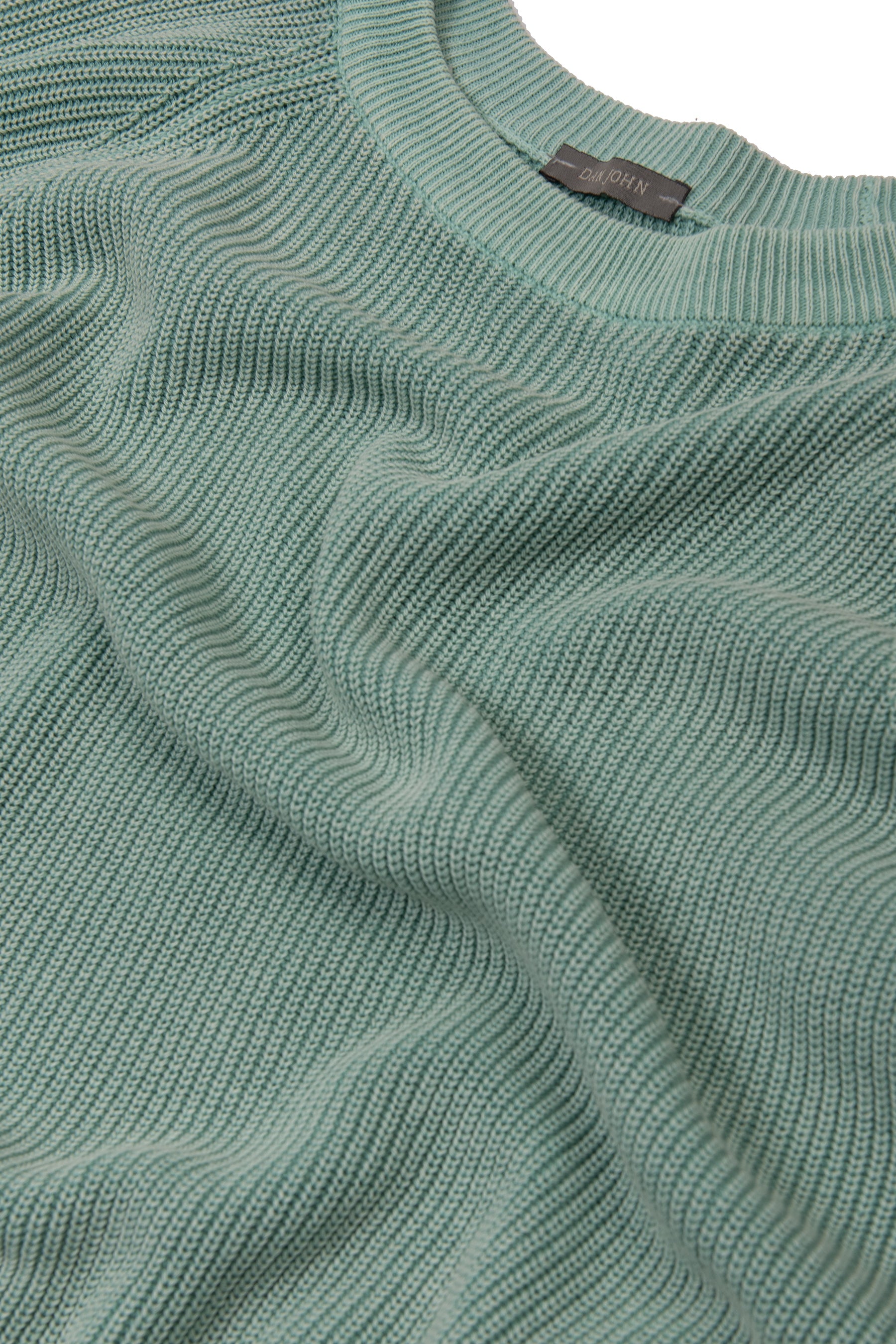 Maglia girocollo costina menta-Dan John