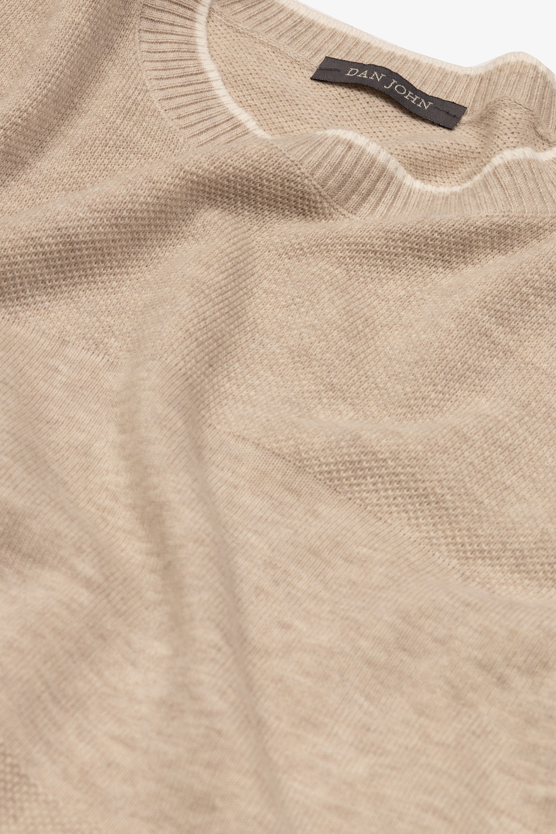 Maglia girocollo effetto melange sabbia-Dan John