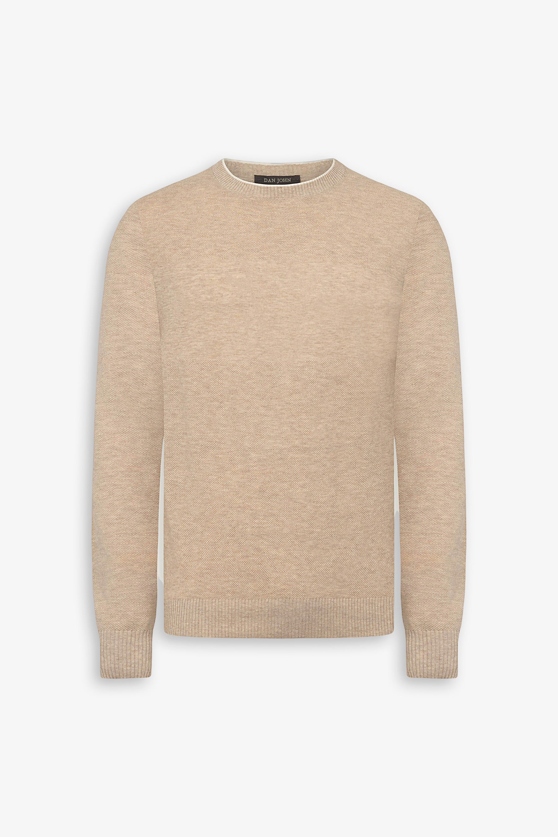 Maglia girocollo effetto melange sabbia-Dan John