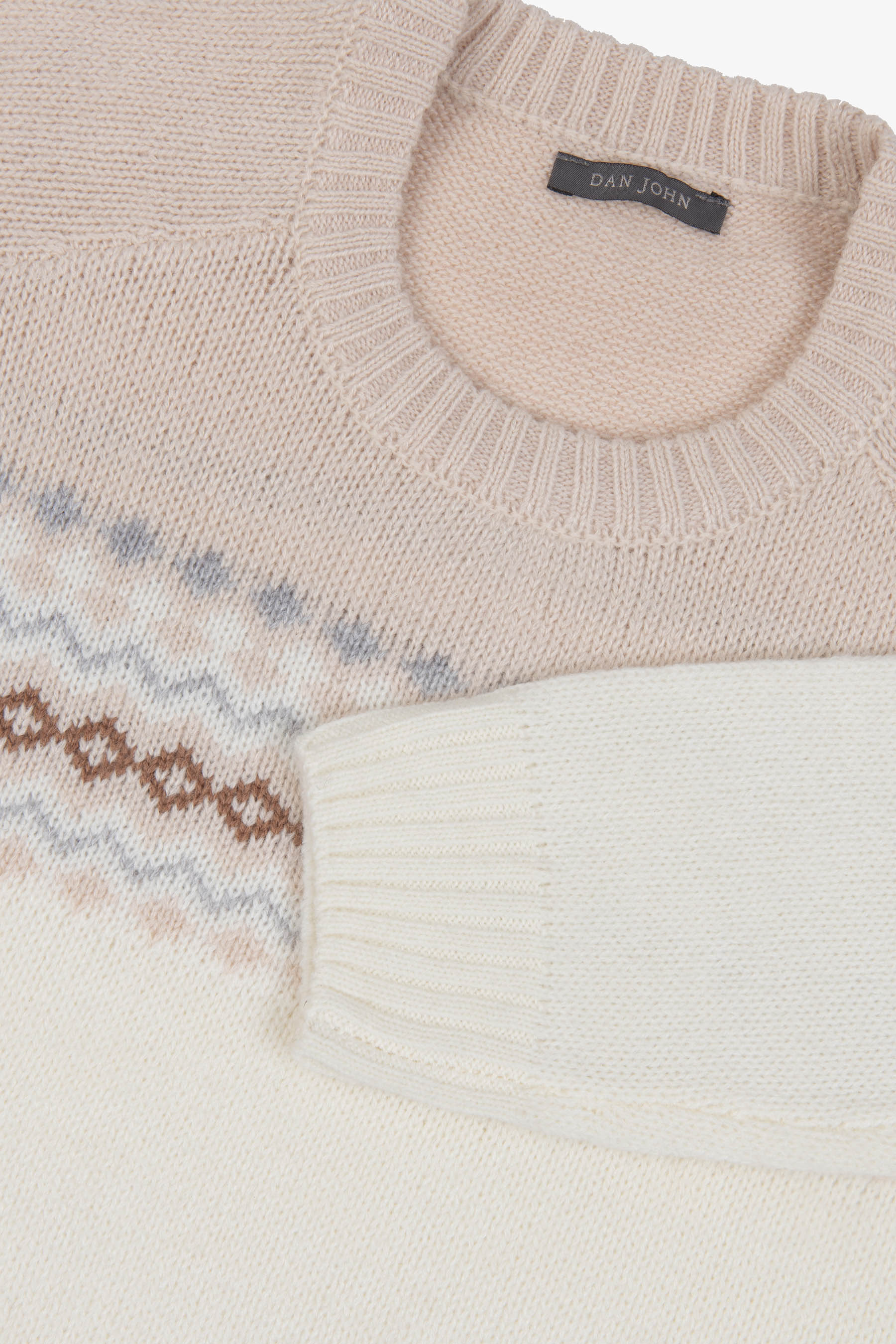 Maglia girocollo nordic panna-Dan John