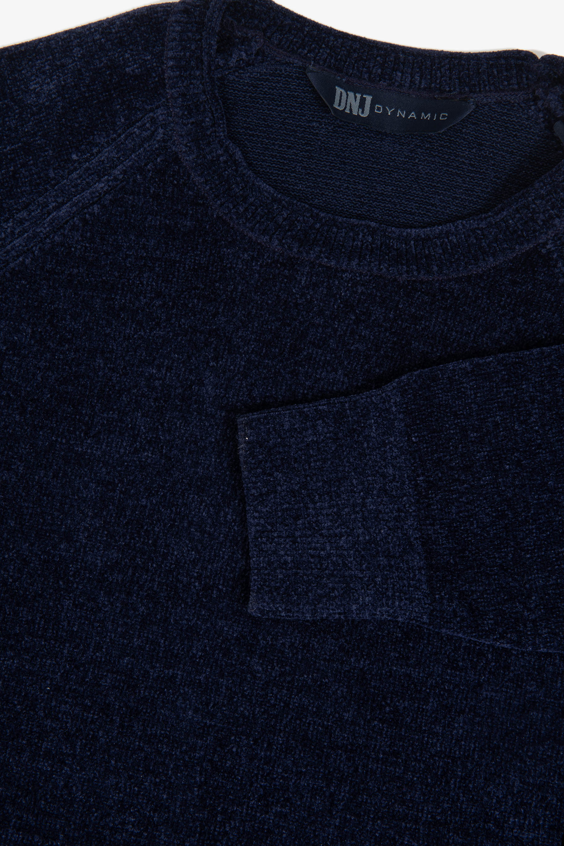 Maglia girocollo rollino DNJ blu-Dan John