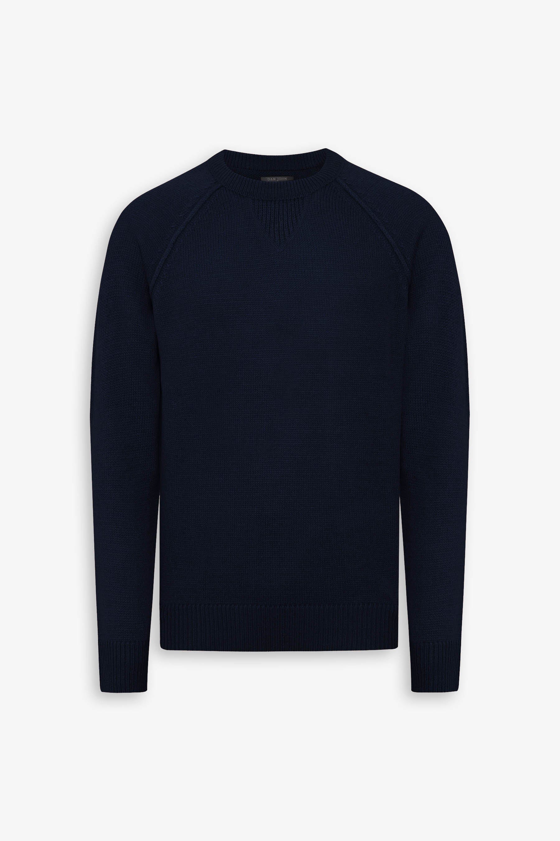 Maglia raglan lambswool blu-Dan John