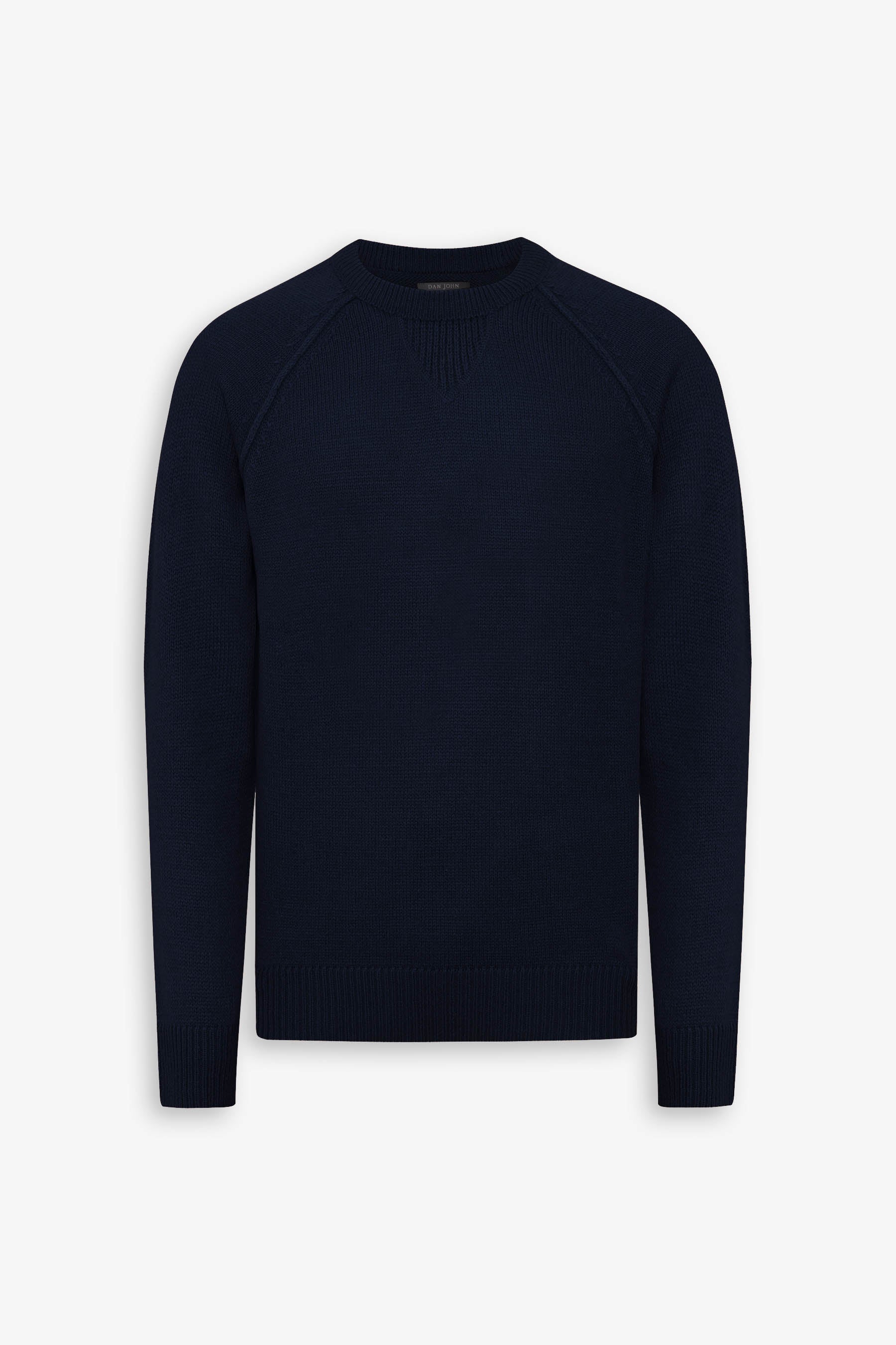 Maglia raglan lambswool blu-Dan John