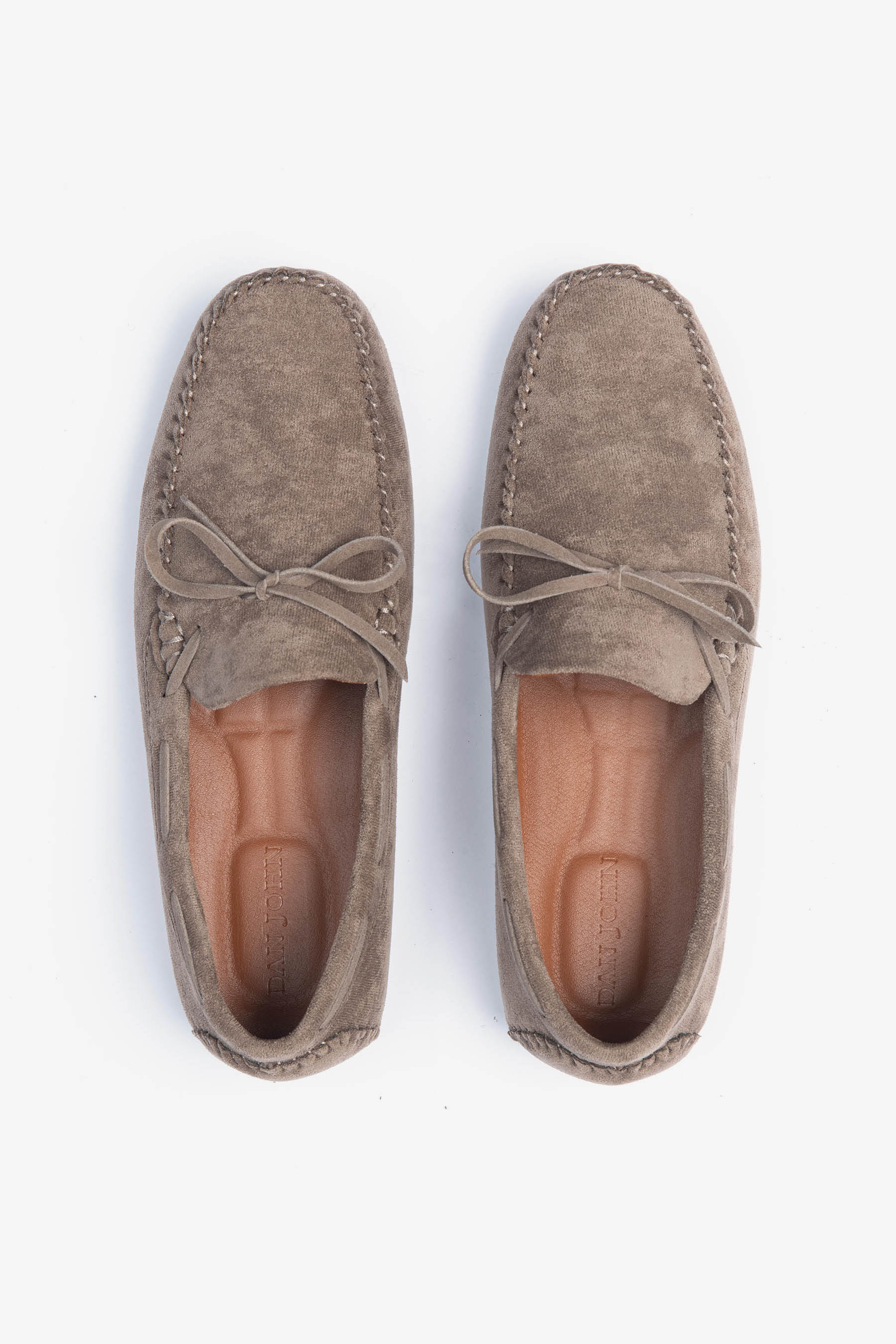 Mocassino driver scamosciato taupe-Dan John