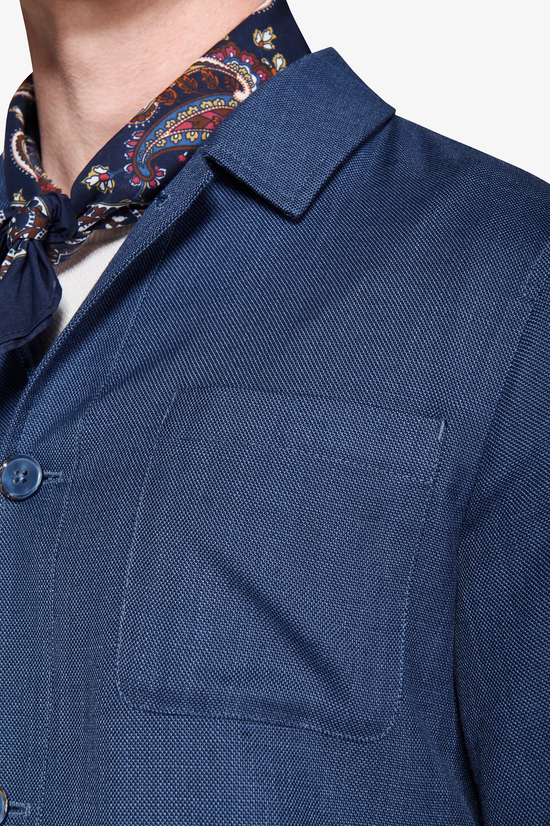 Overshirt armaturata misto lino royal-Dan John