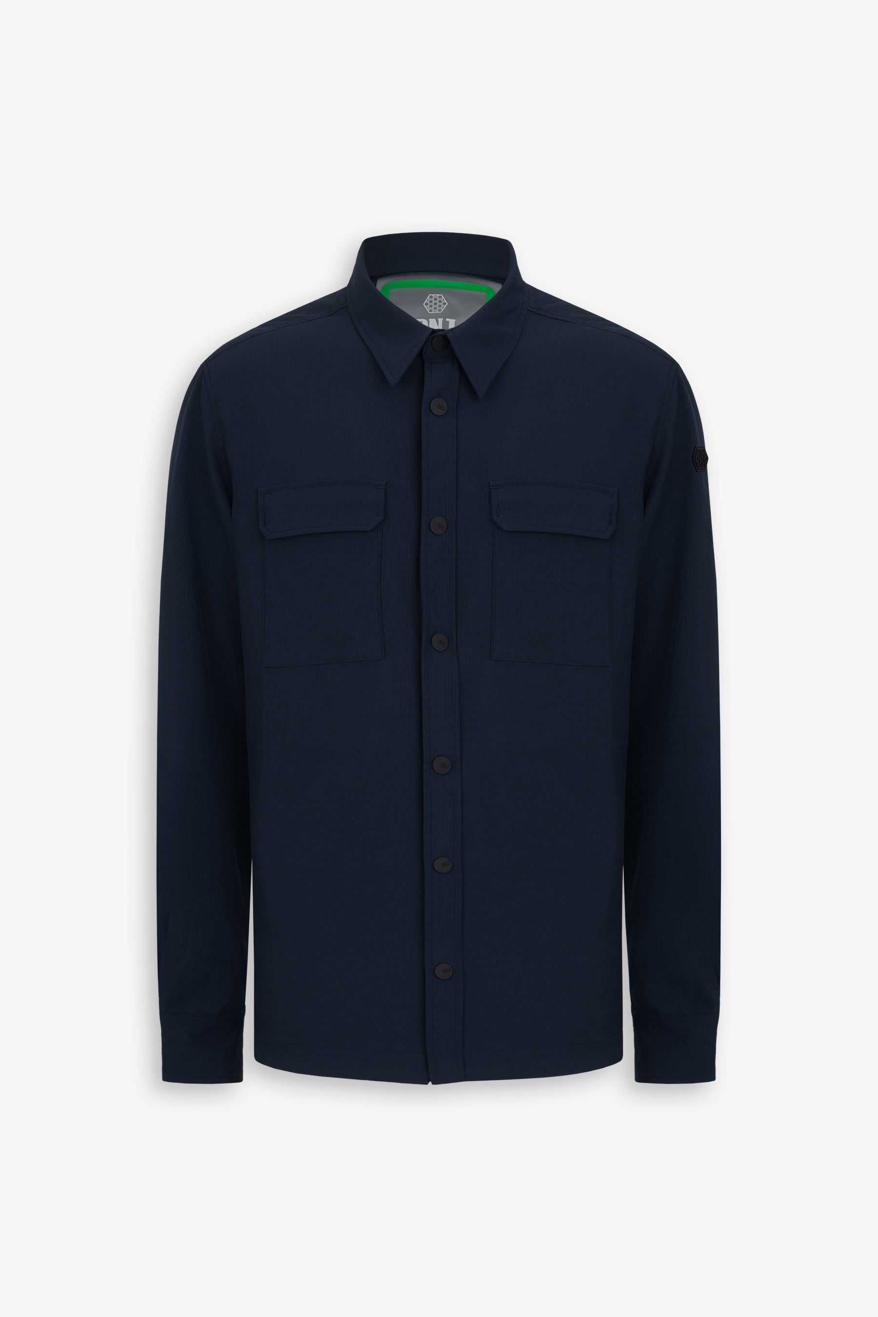 Overshirt in ripstop tecnica DNJ blu-Dan John