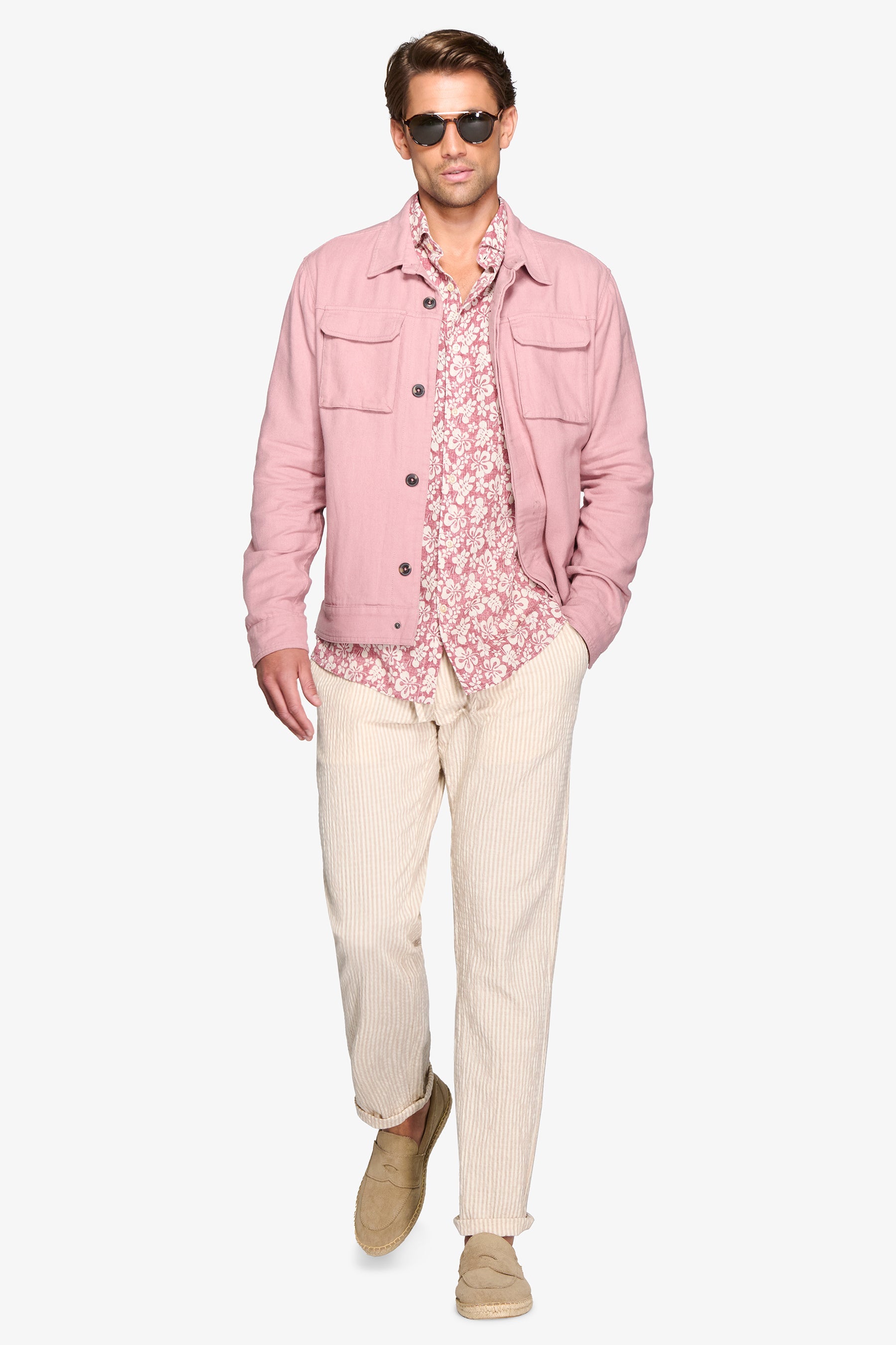 Overshirt misto lino Tropea-Dan John