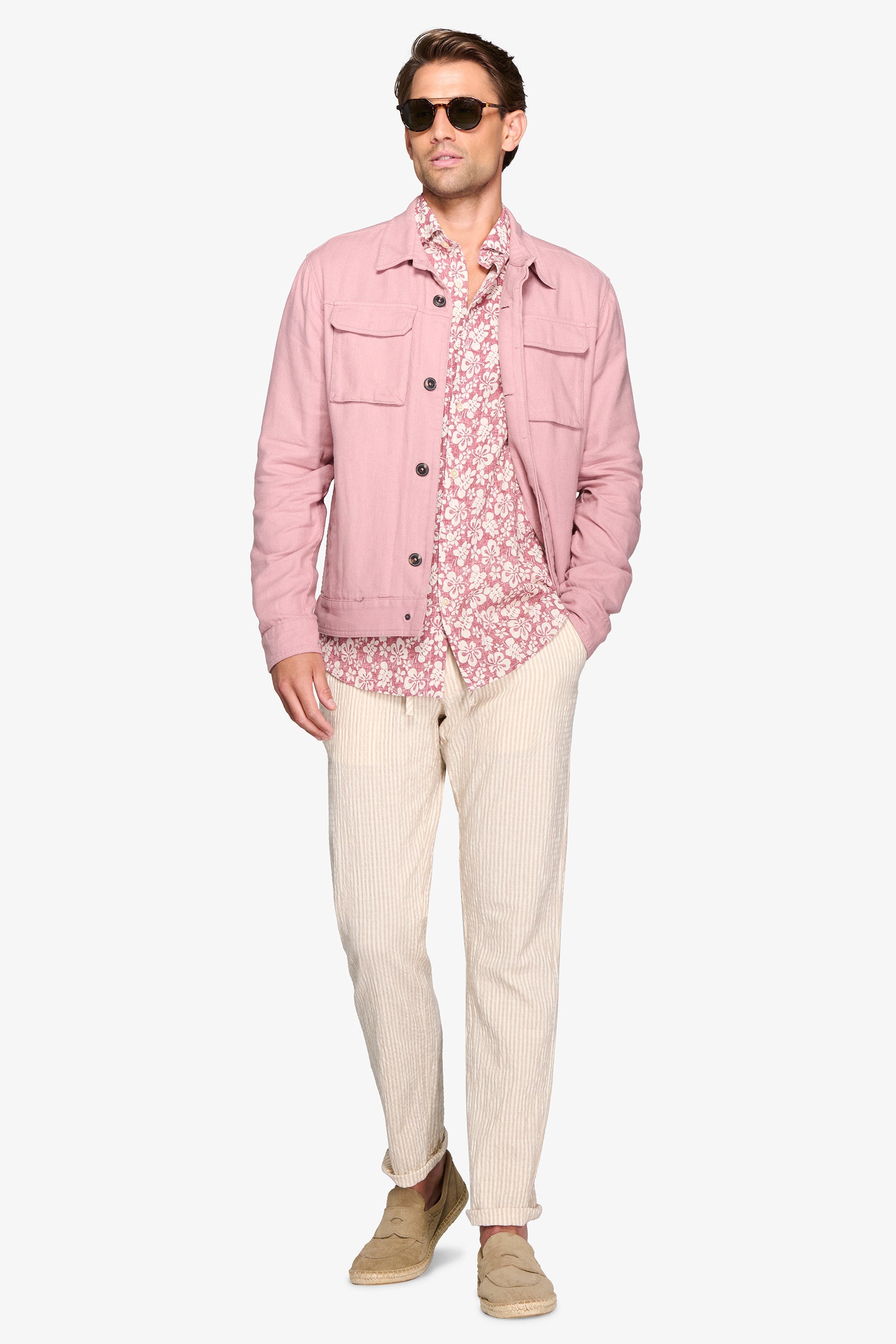 Overshirt misto lino Tropea-Dan John