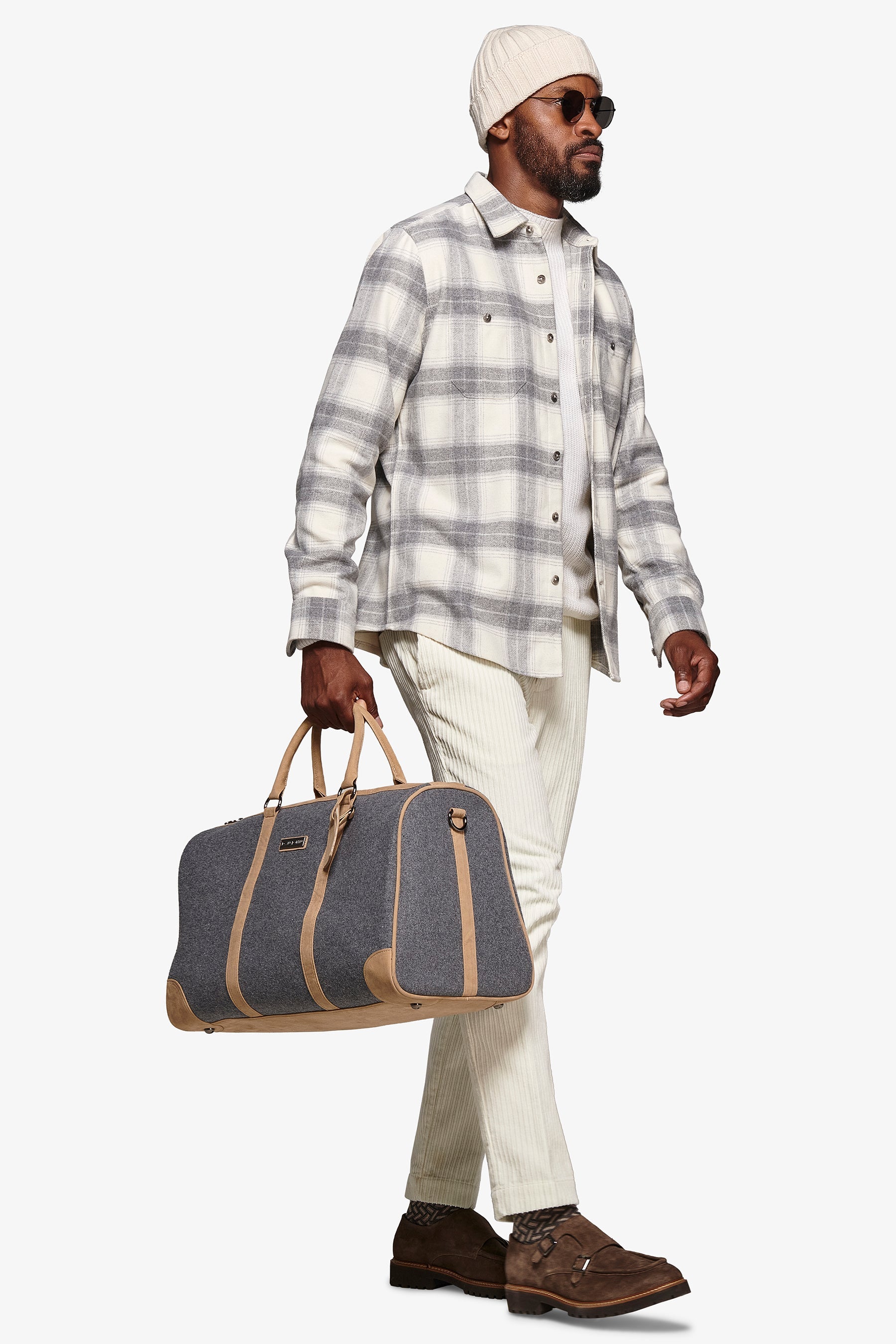 Overshirt overcheck panna-Dan John