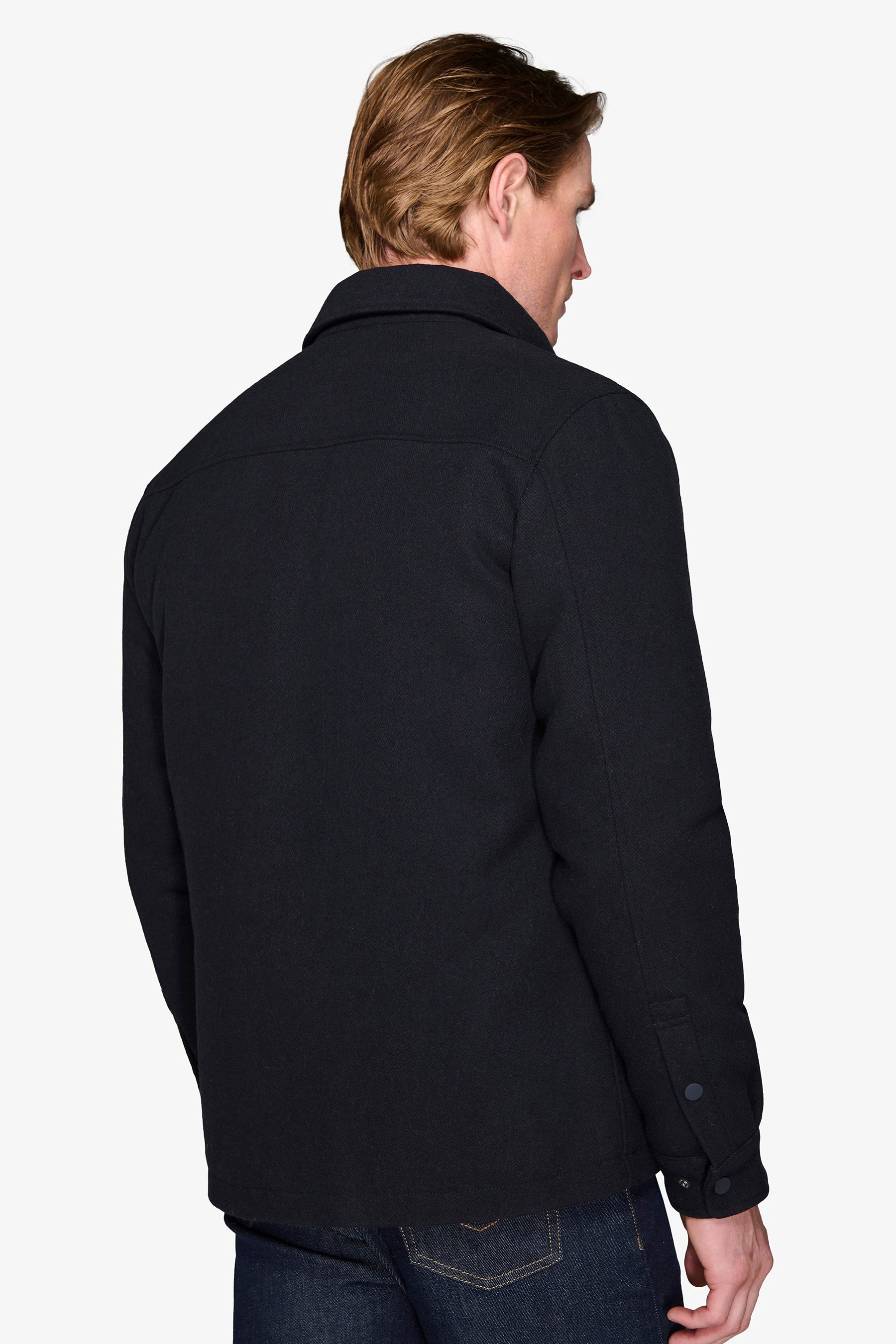 Overshirt trapuntata blu-Dan John