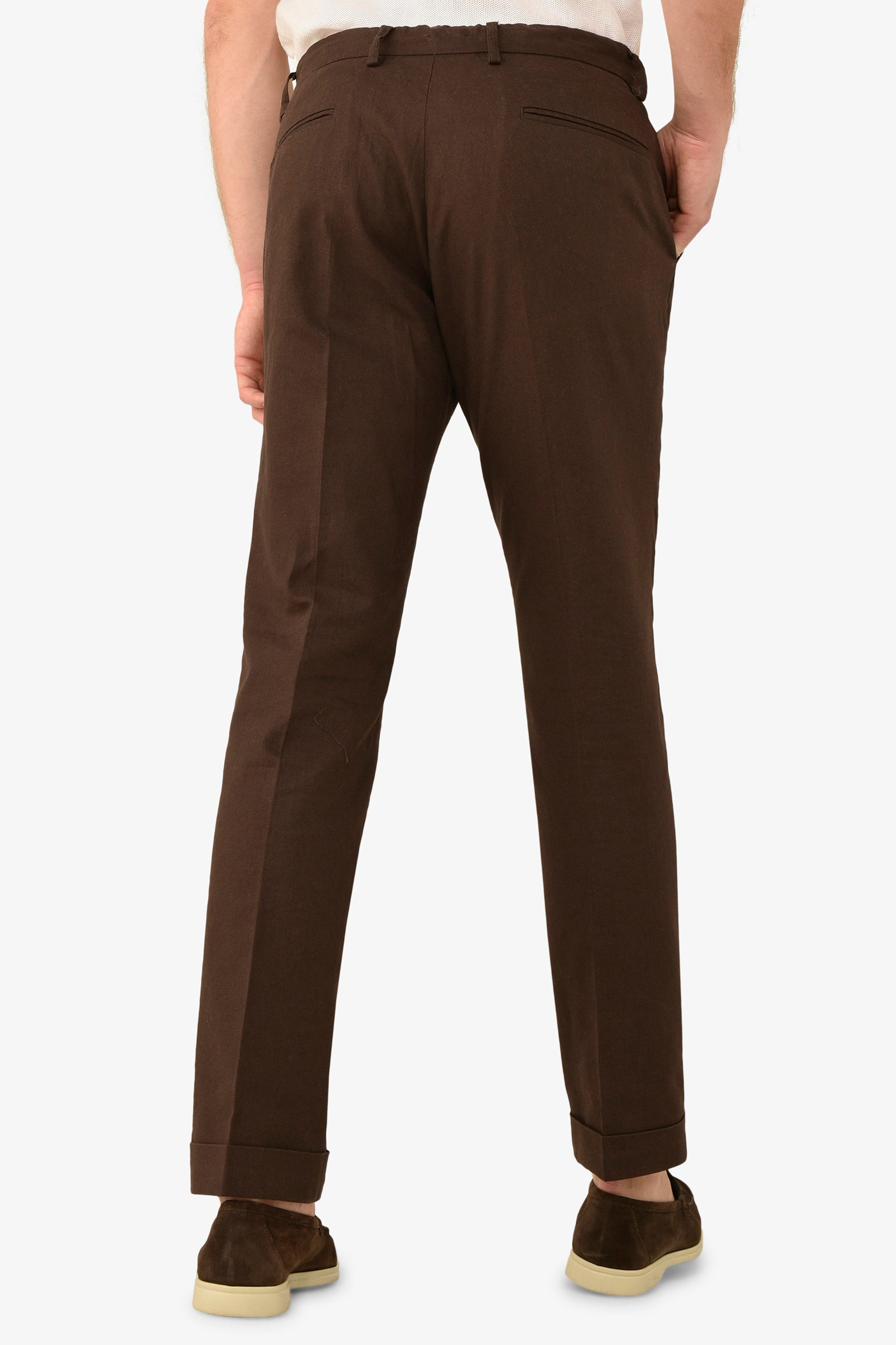 Pantalaccio da abito misto lino moro-Dan John