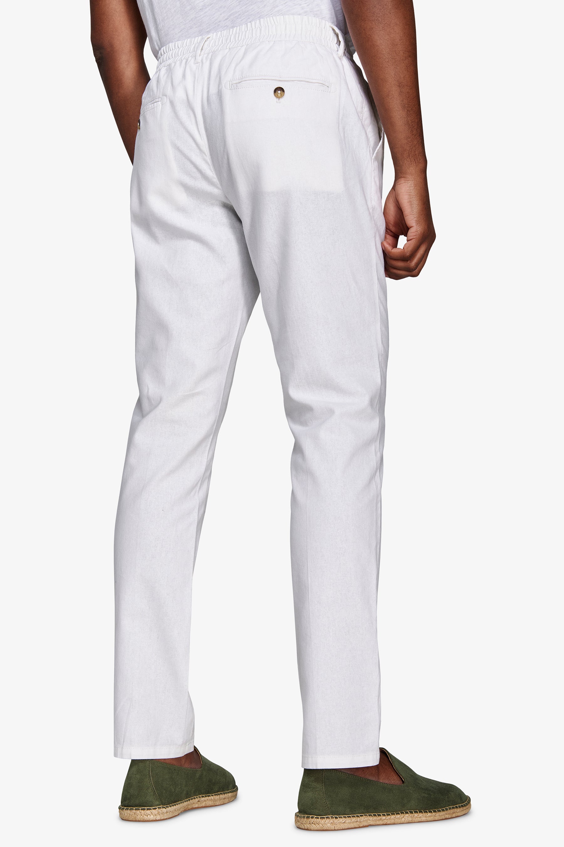 Pantalaccio misto lino bianco-Dan John