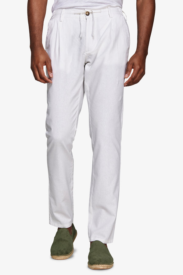 Pantalaccio misto lino bianco-Dan John