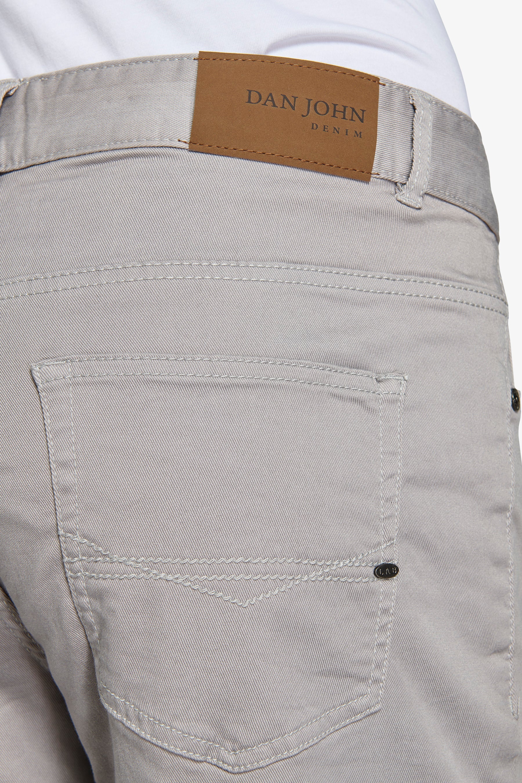 Pantalone 5 tasche stretch grigio-Dan John