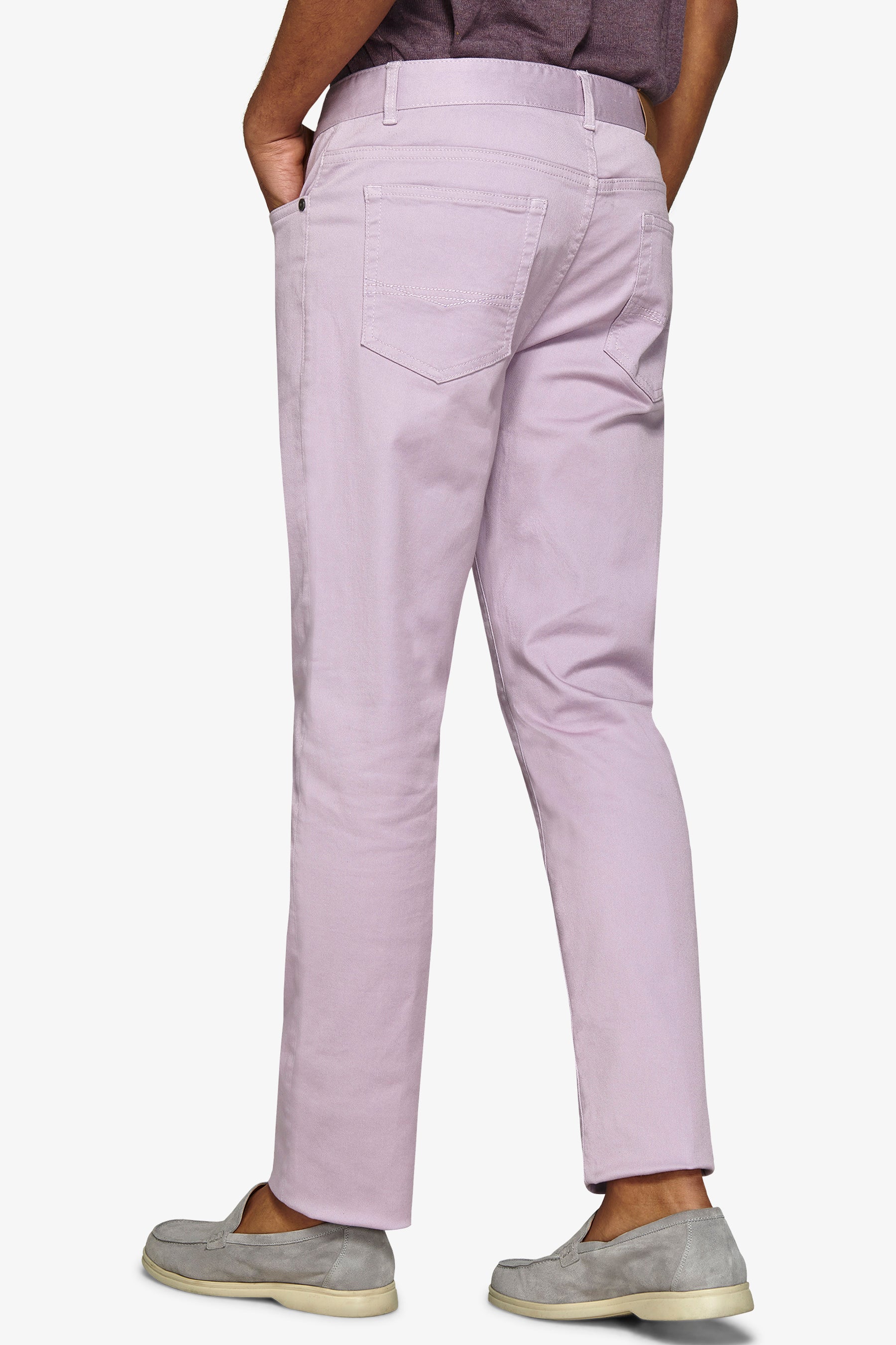 Pantalone 5 tasche stretch lavanda-Dan John