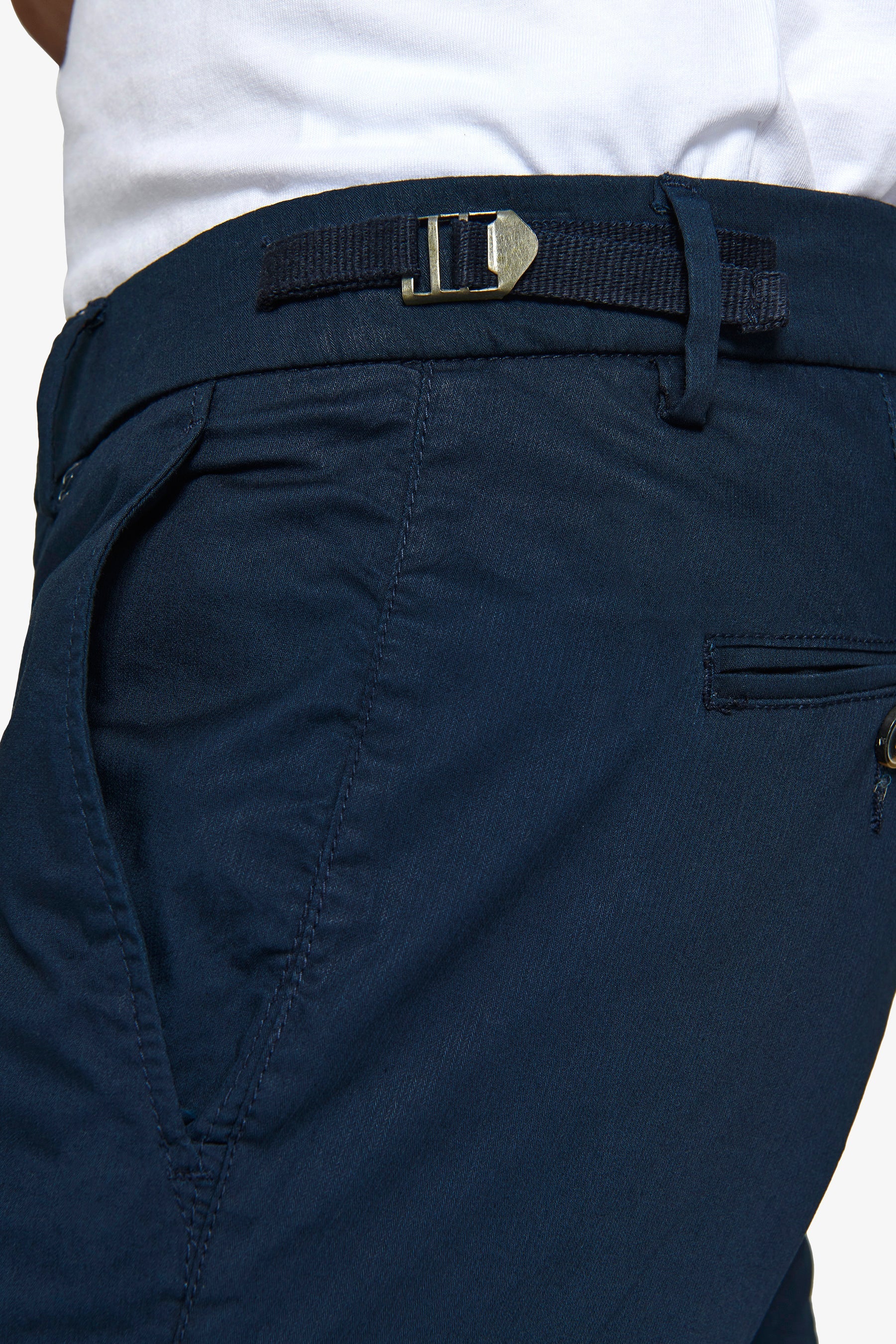 Pantalone chino armaturato blu slim-Dan John