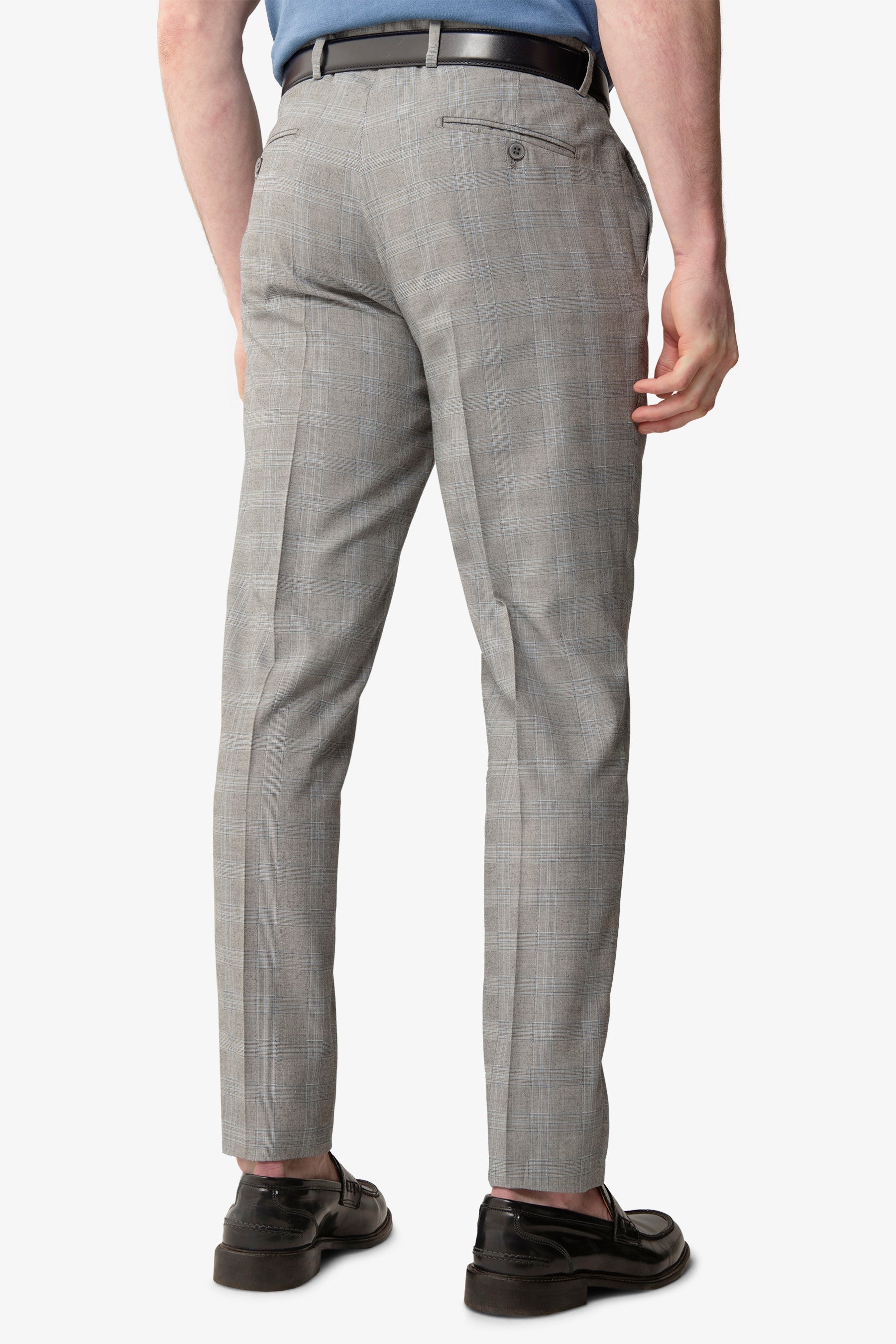 Pantalone da abito principe di galles polvere slim-Dan John