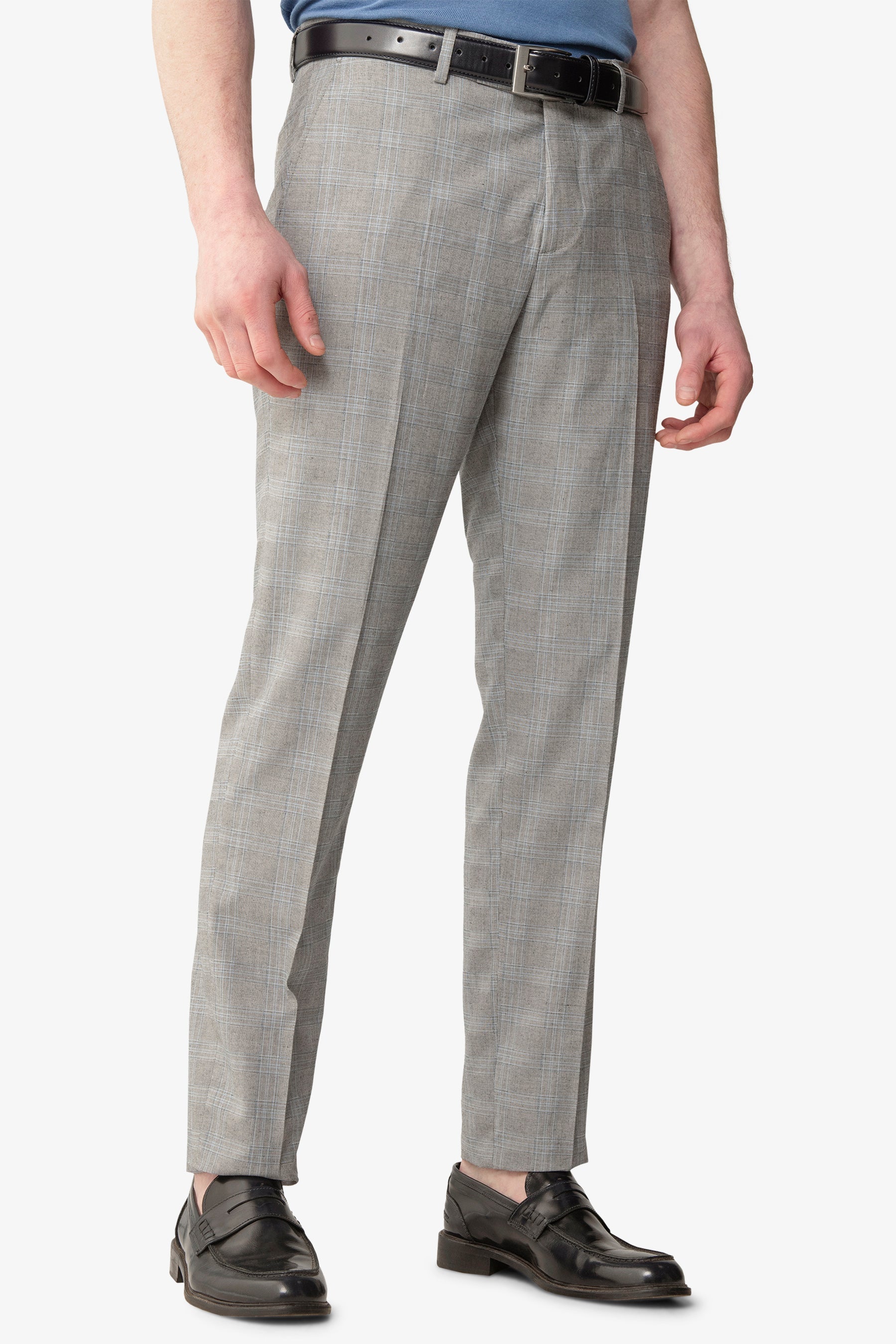 Pantalone da abito principe di galles polvere slim-Dan John