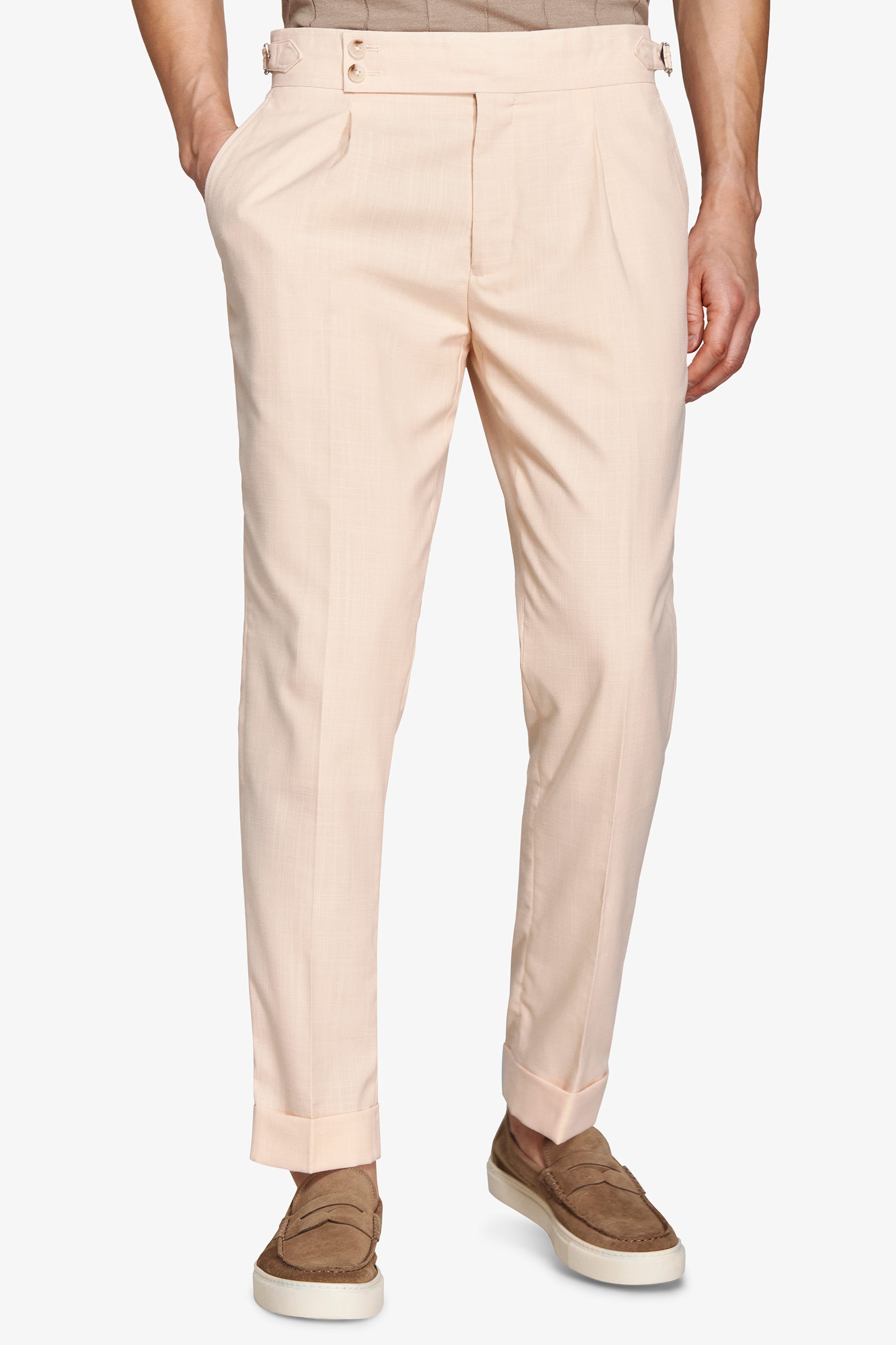 Pantaloni in tela fiammata pesca-Dan John