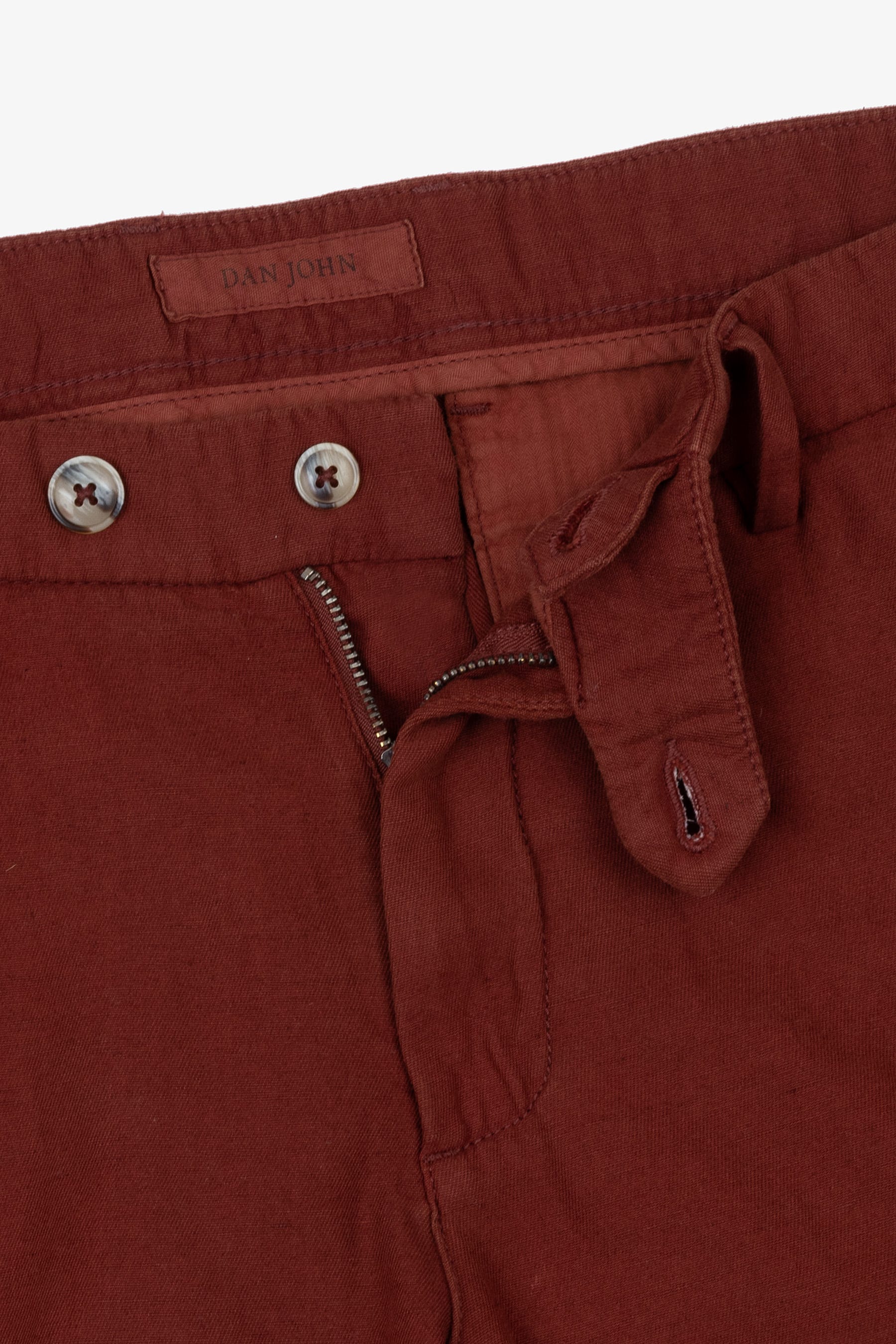 Pantaloni misto lino fiammato mattone-Dan John