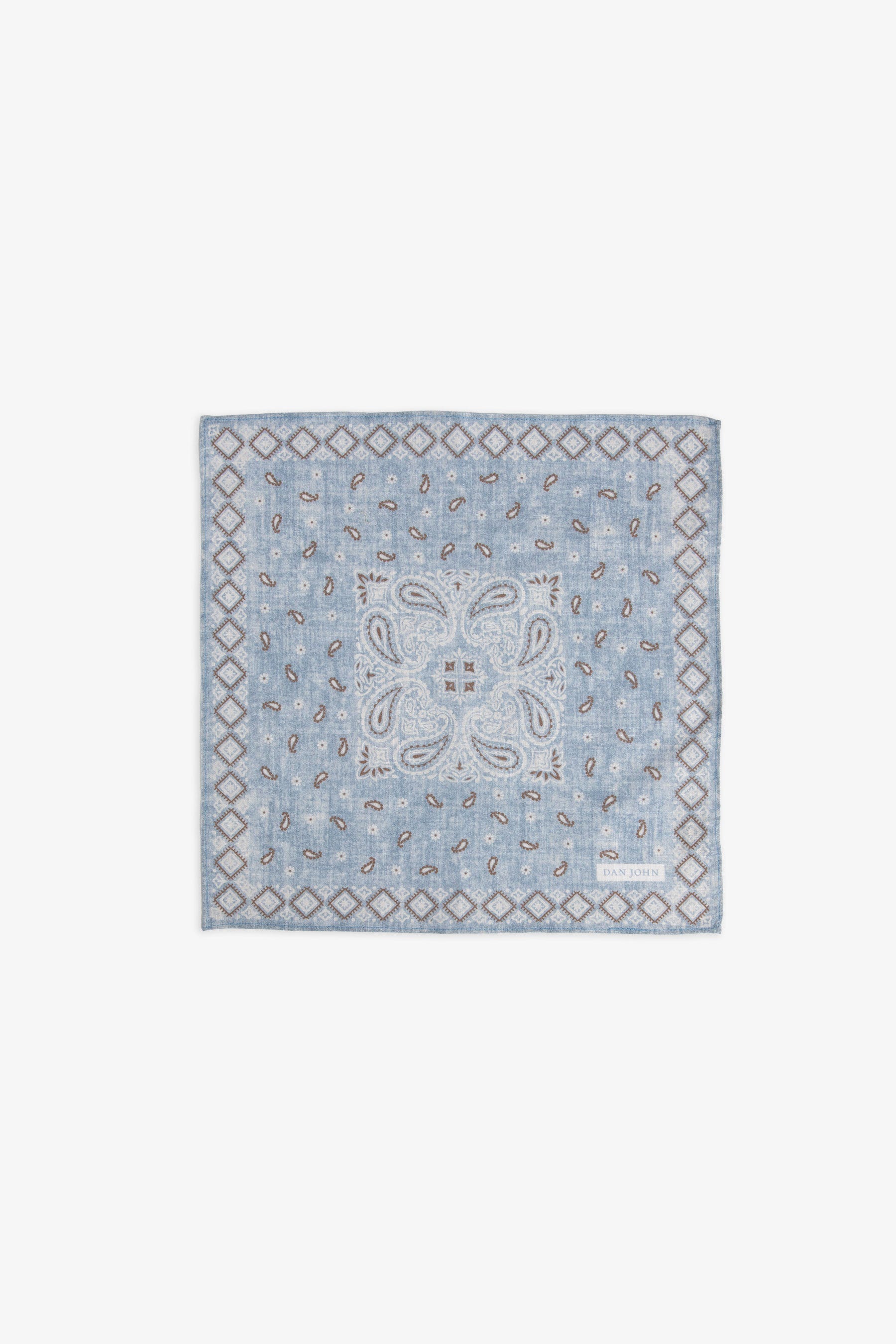 Pochette disegno cashmere celeste-Dan John