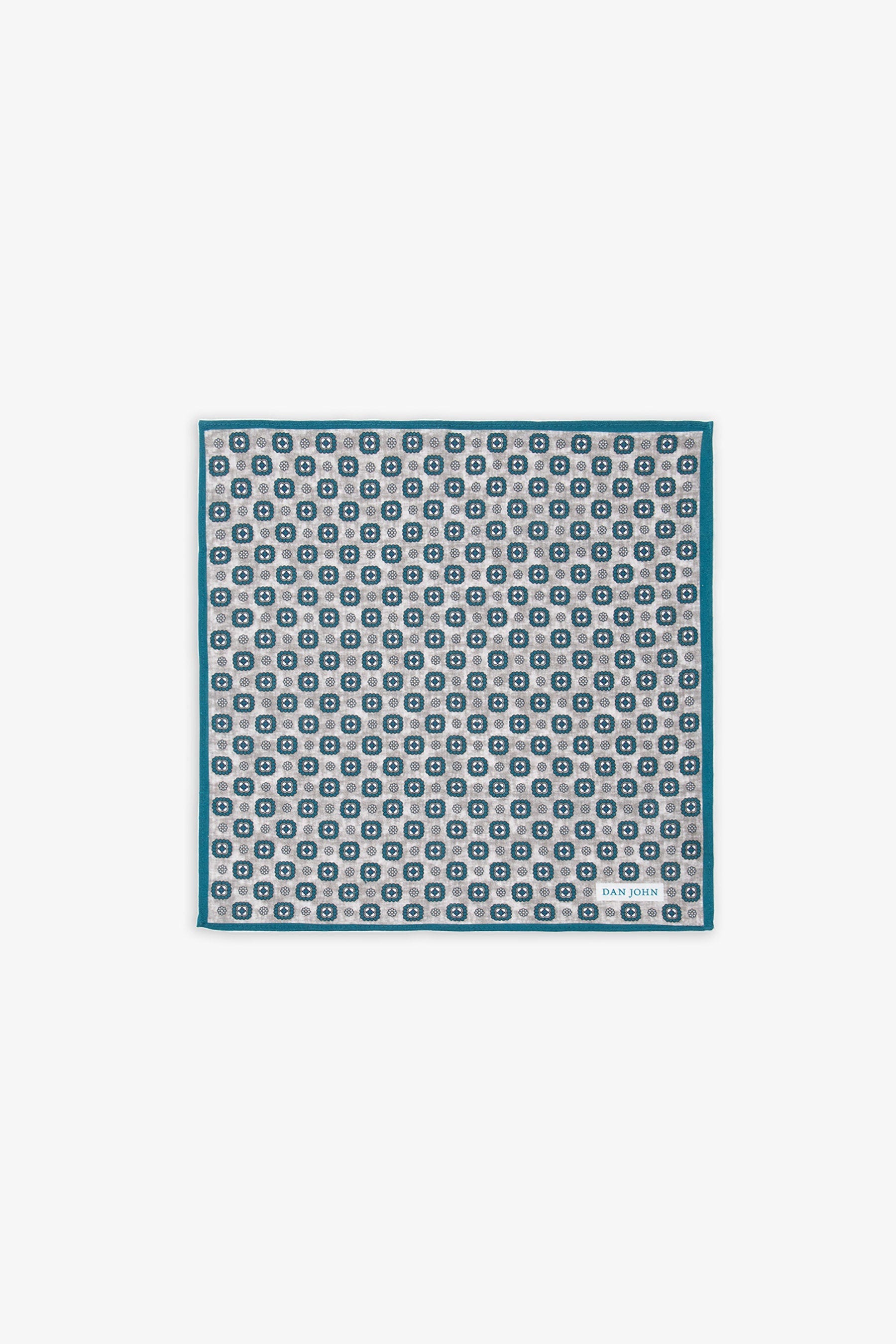 Pochette disegno geometrico petrolio-Dan John