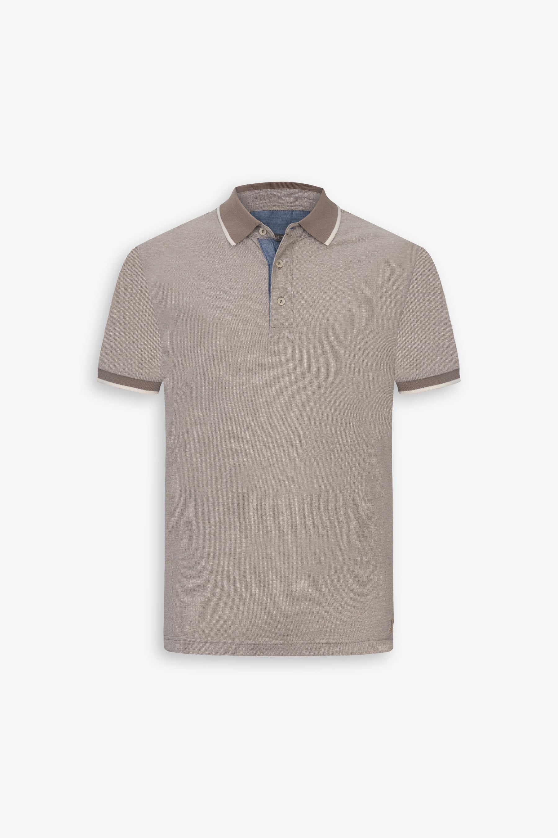 Polo collo e profili in contrasto sabbia-Dan John