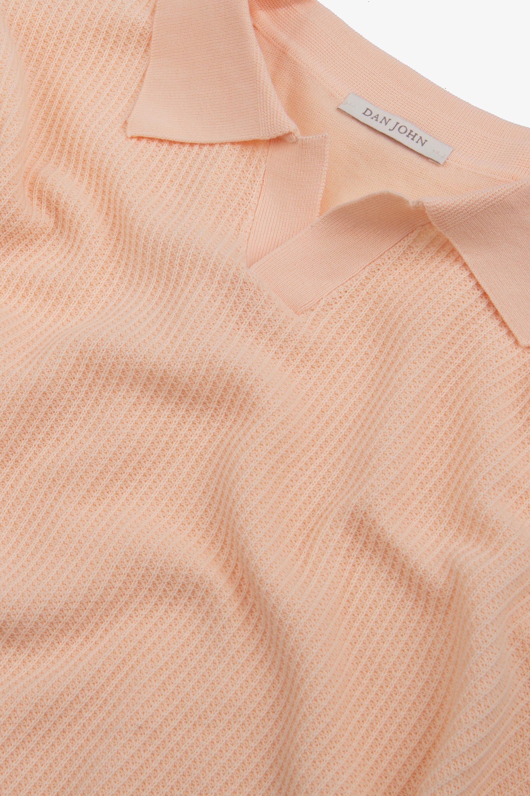 Polo in maglia collo aperto armaturata pesca-Dan John